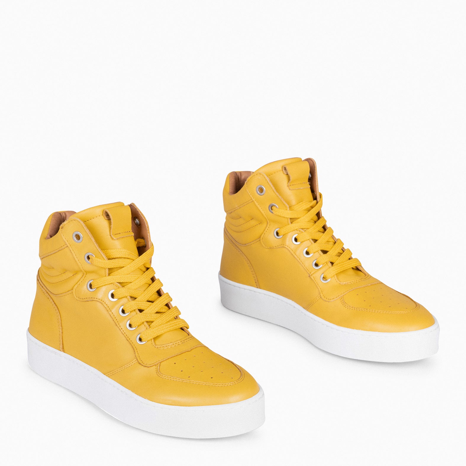 BASKET - Zapatillas Altas de Mujer MOSTAZA