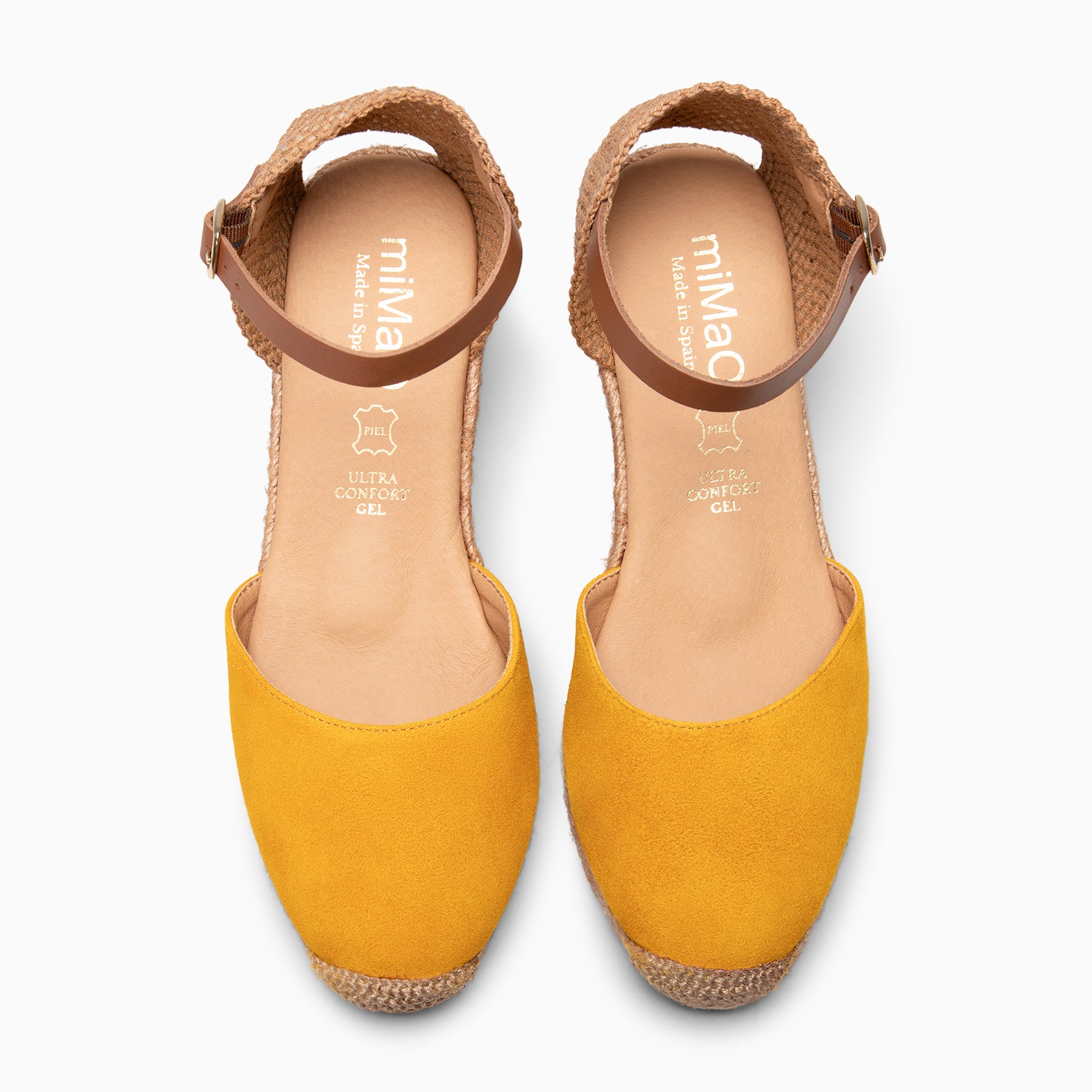 ALTEA - Espadrilles à talon compensé JAUNE