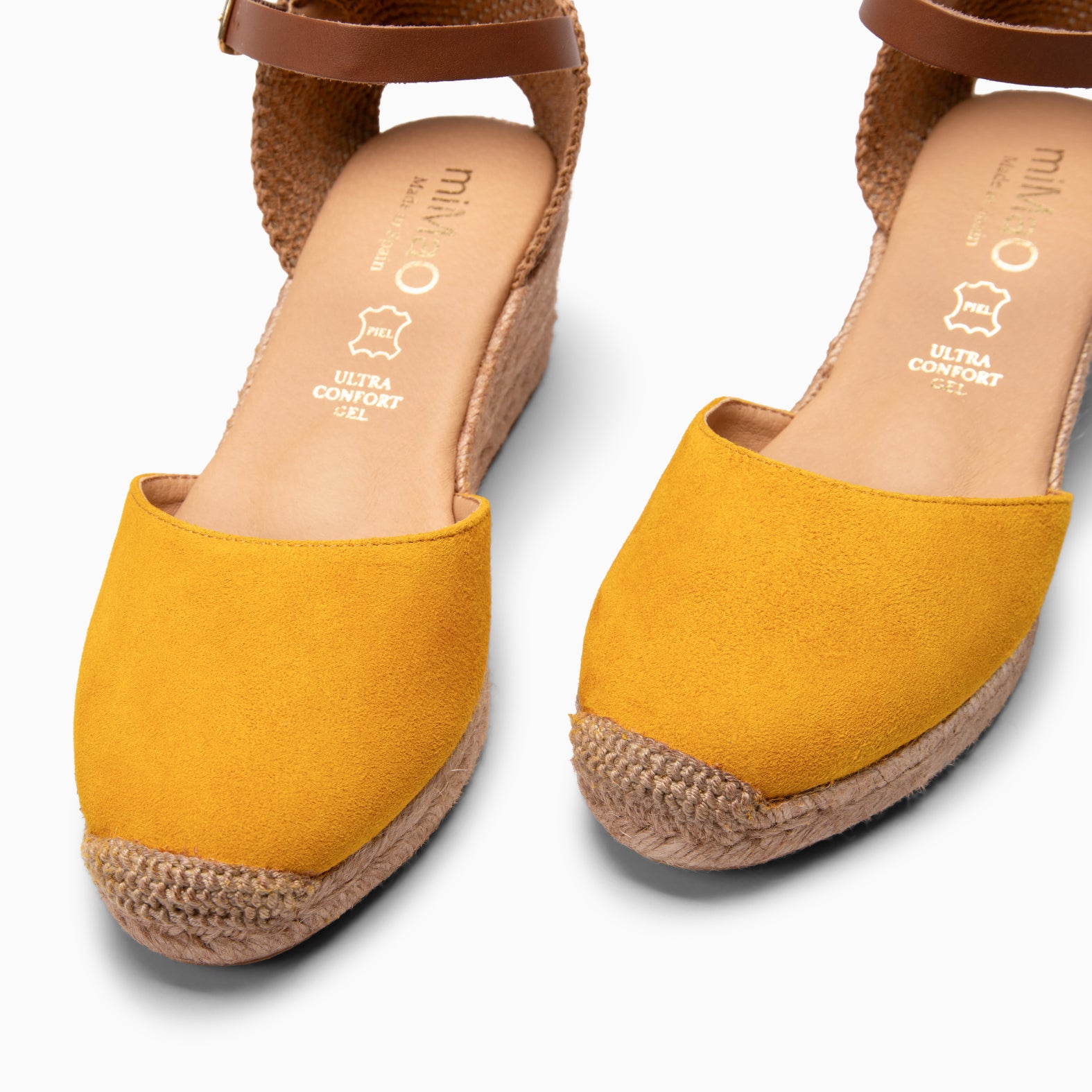 ALTEA - Espadrilles à talon compensé JAUNE