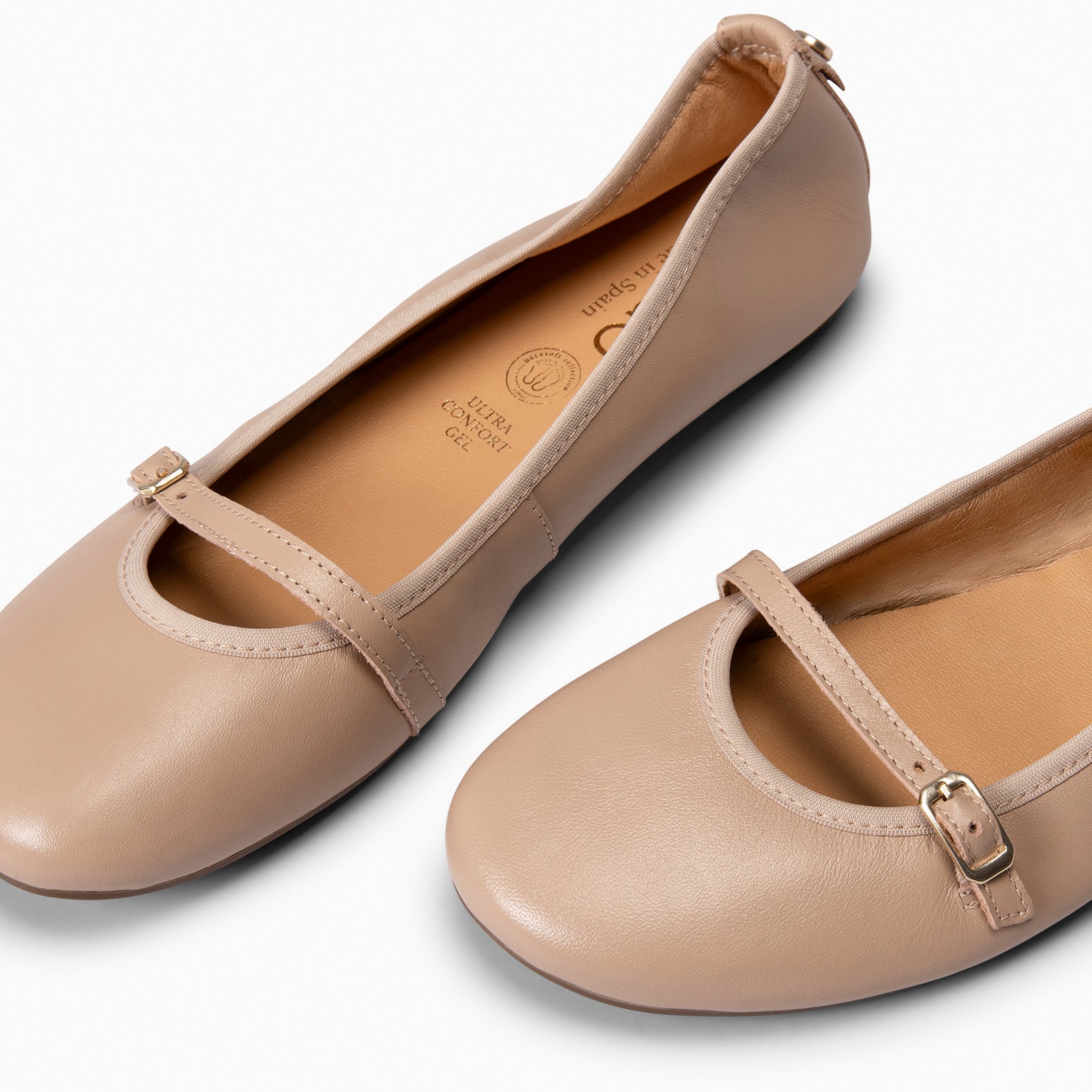 MANDY - TAUPE FLAT BALLERINA BARESOFT