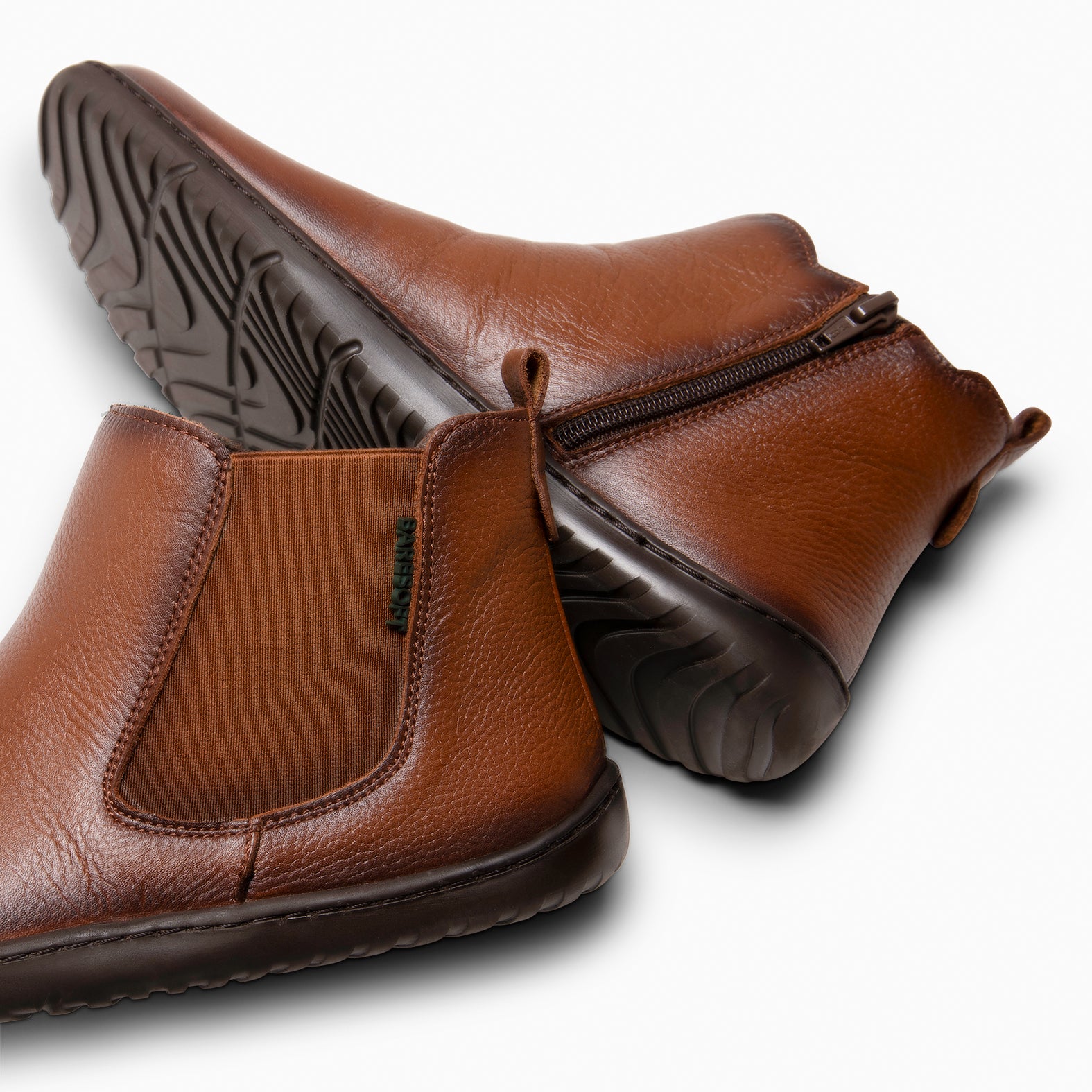 SAND -Botines tipo barefoot con elástico MARRON