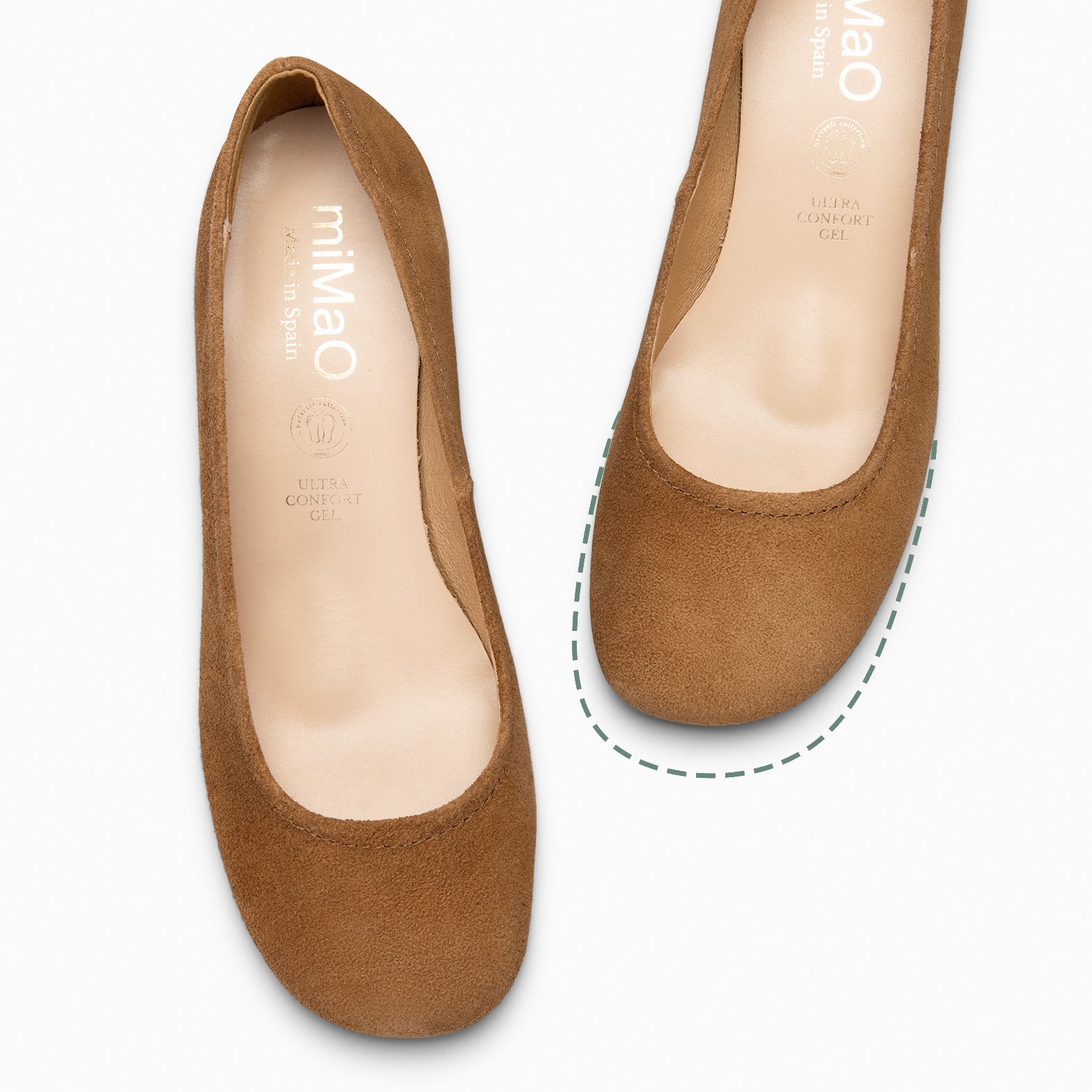 URBAN BARESOFT - CAMEL WIDE HEEL SHOES