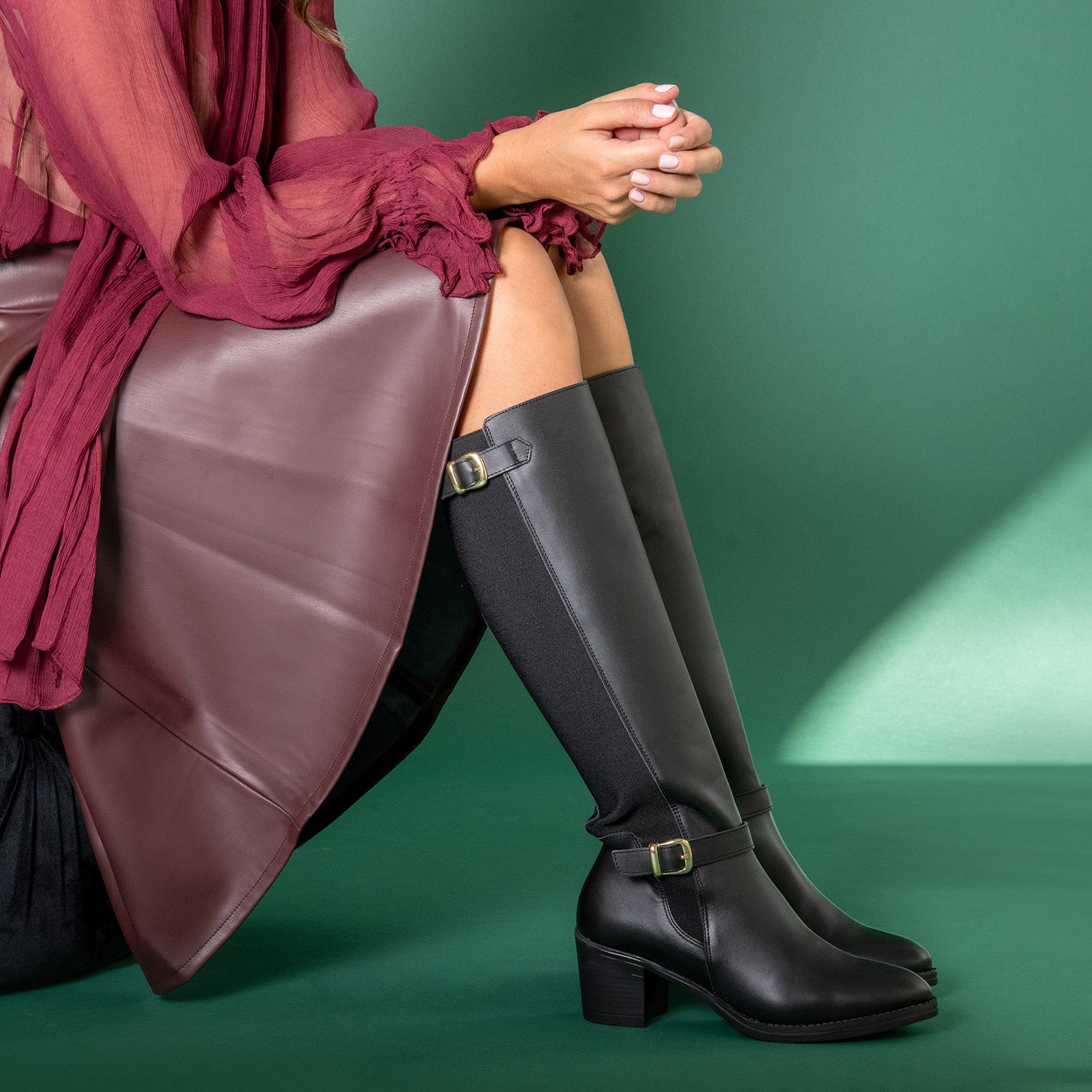 Sena - Botas de vestir con caña elástica NEGRO