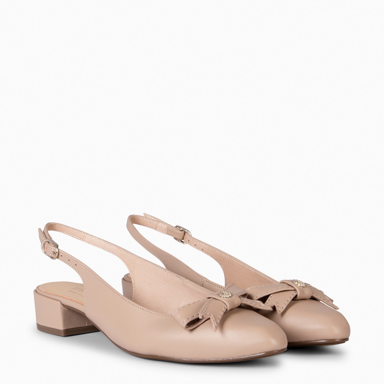 MARTA - ZAPATOS DESTALONADOS CON LAZO CAMEL