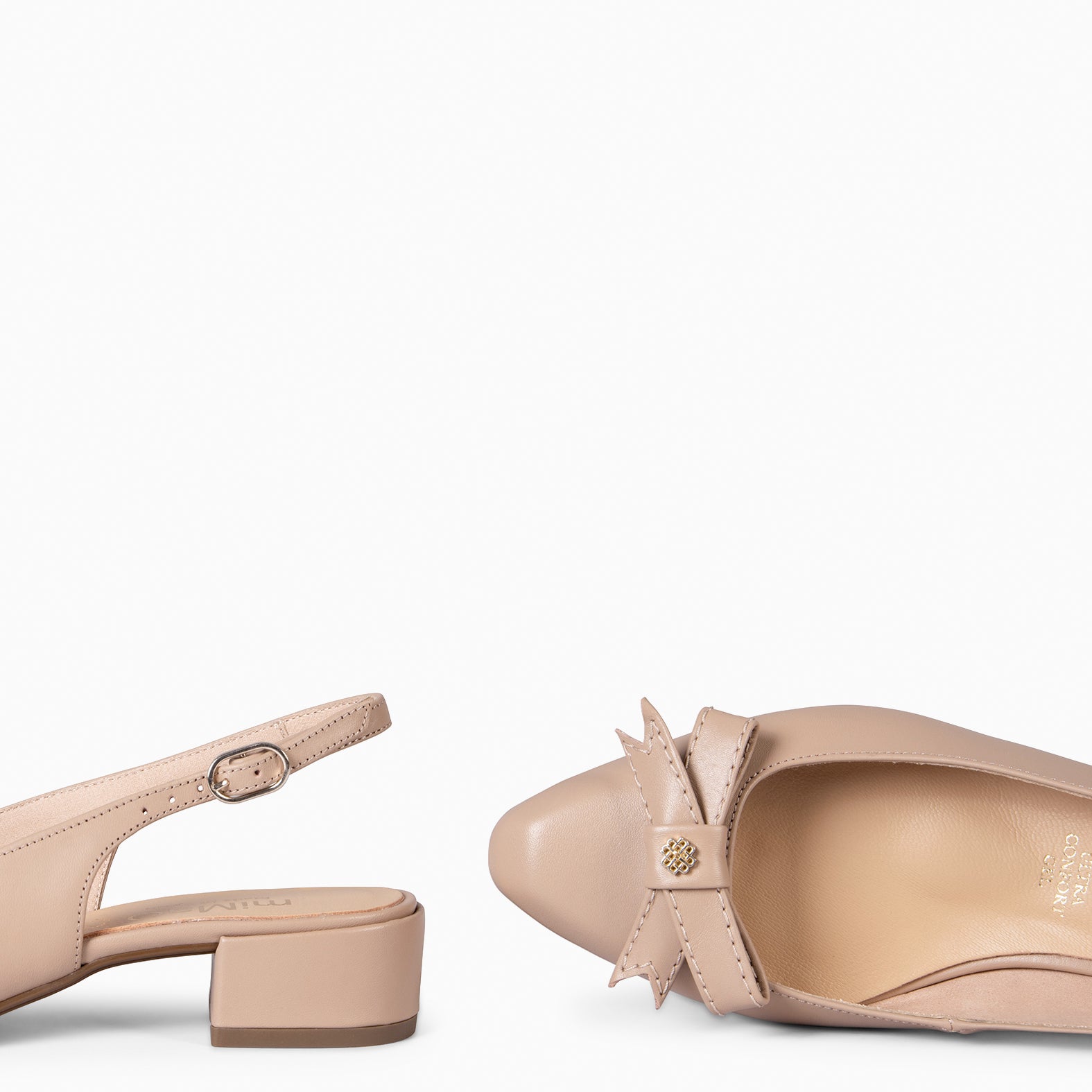 MARTA - CAMEL SLING BACK WITH BOW