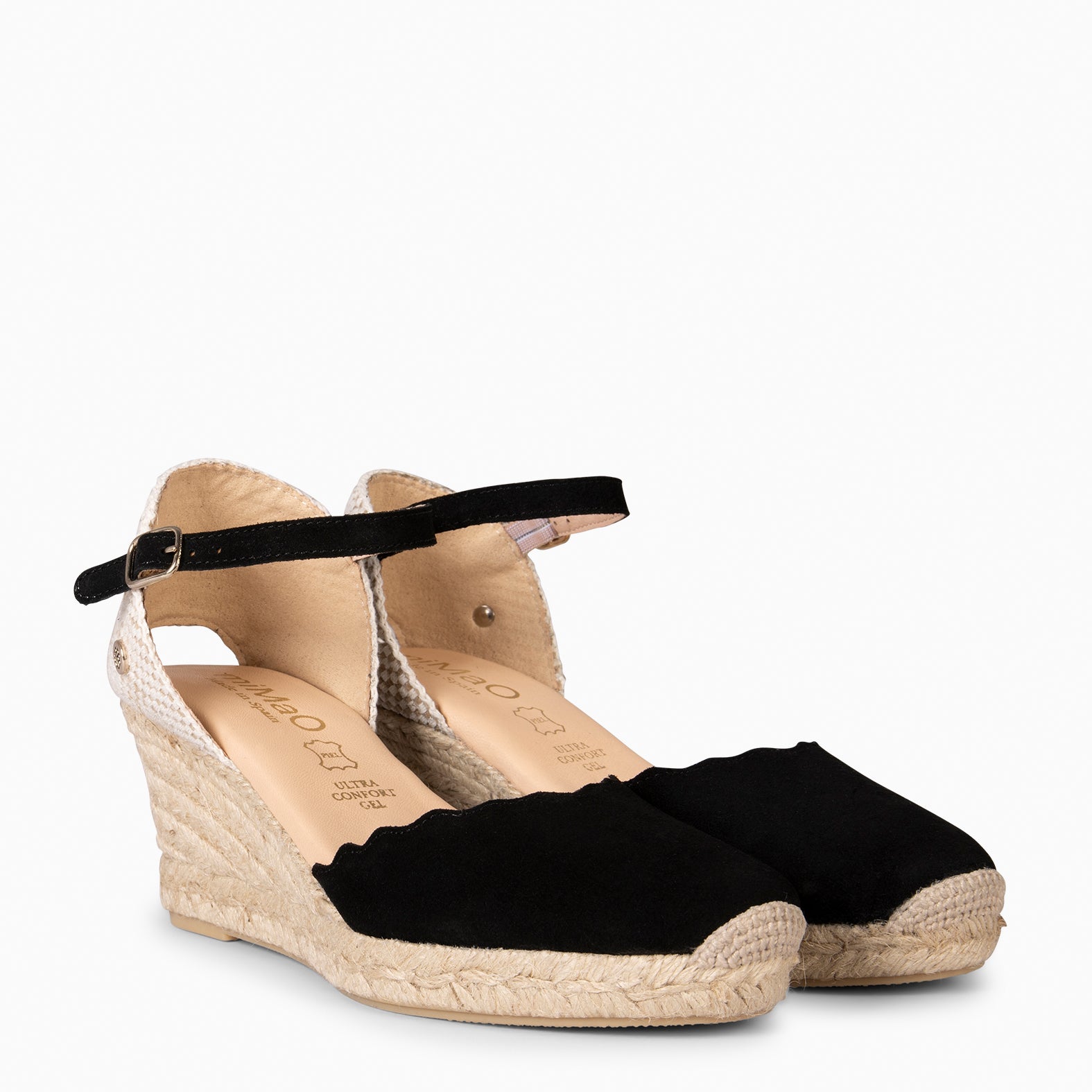 MIAMI - BLACK SUEDE WEDGE ESPADRILLE