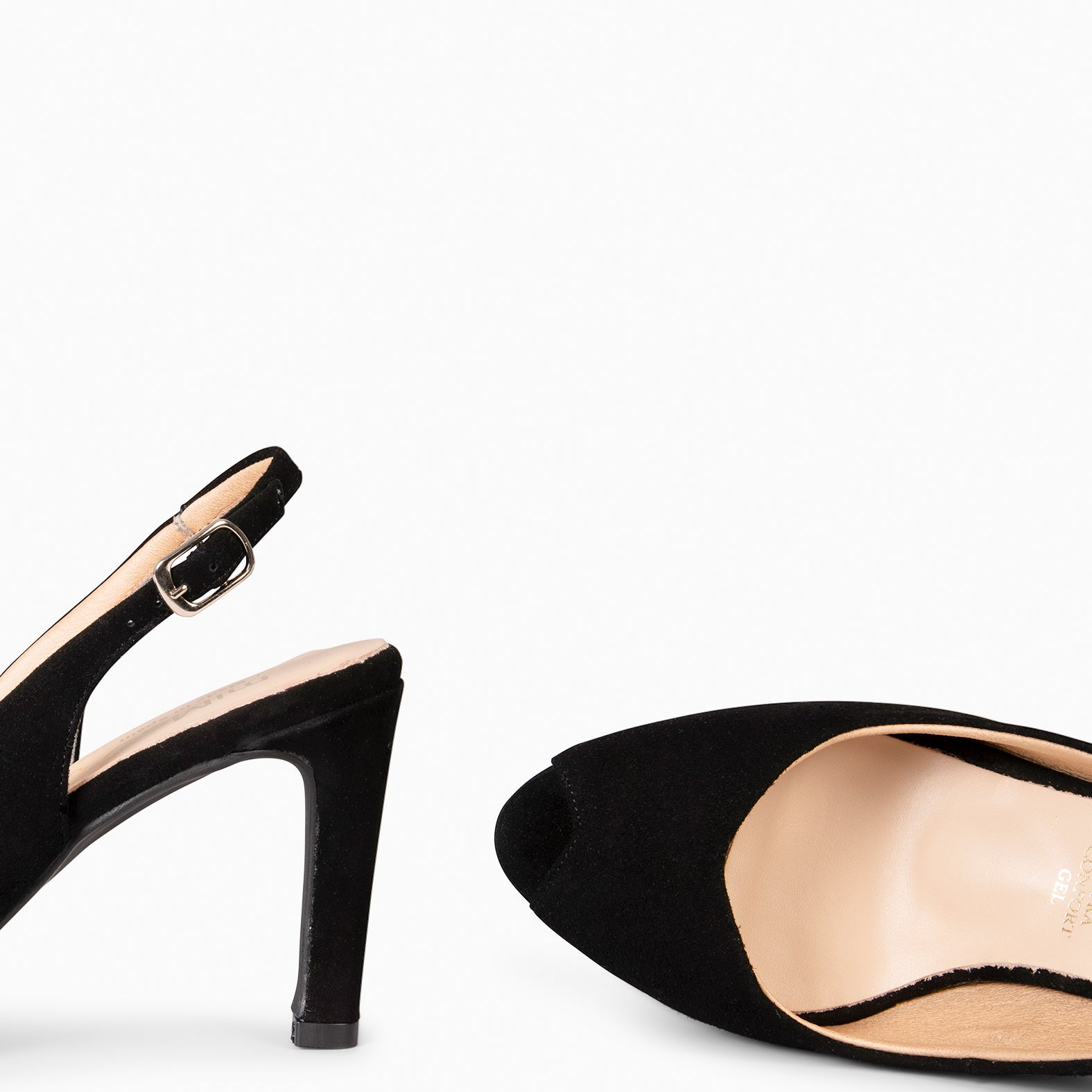 ELSA - ZAPATOS DE TACÓN ALTO DESTALONADOS NEGRO