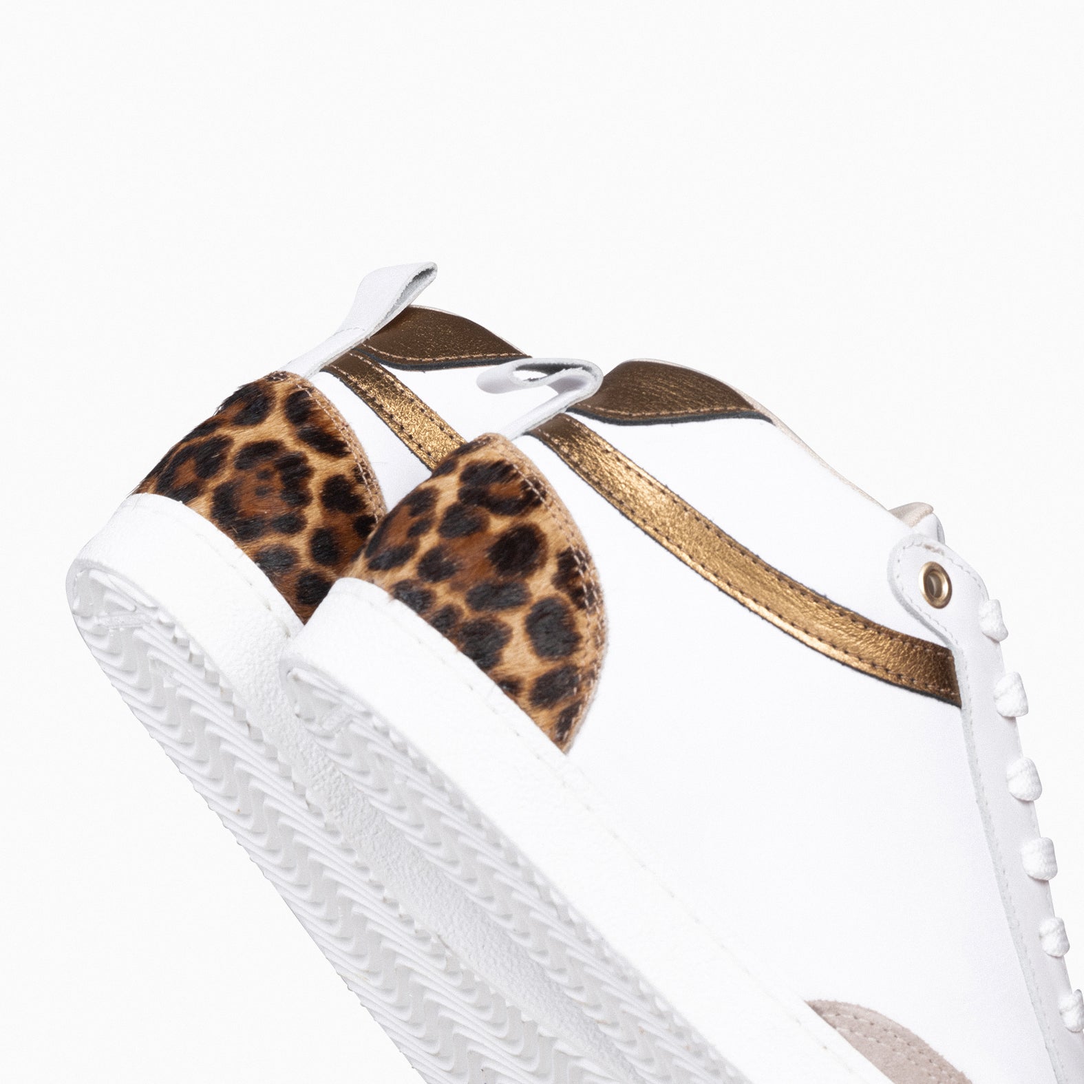 RACHEL - Zapatillas blancas con cuña interior mujer LEOPARDO