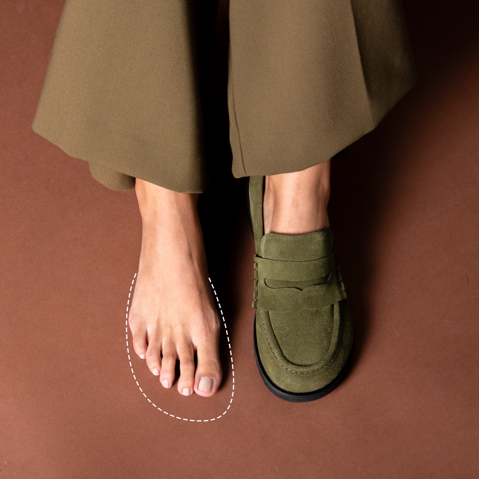 HARVARD - Mocasines planos de piel KAQUI