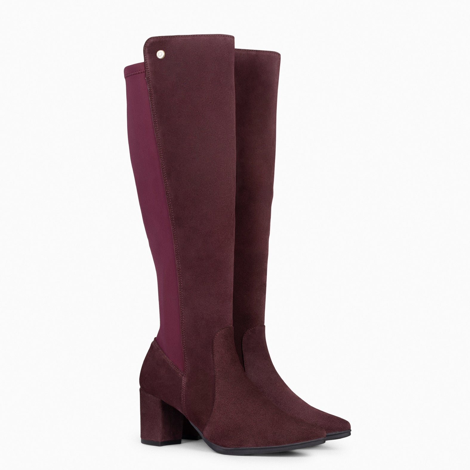 SUNSET – Botas con Tacón con elástico BURDEOS