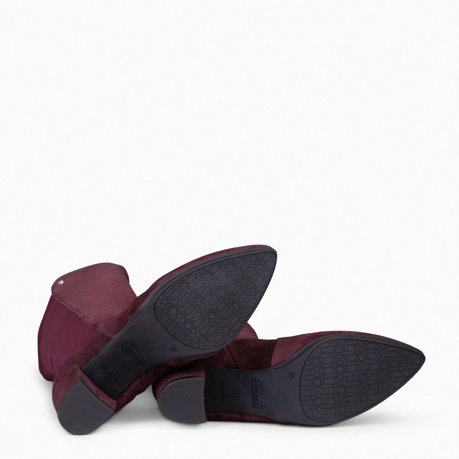 SUNSET – Botas con Tacón con elástico BURDEOS