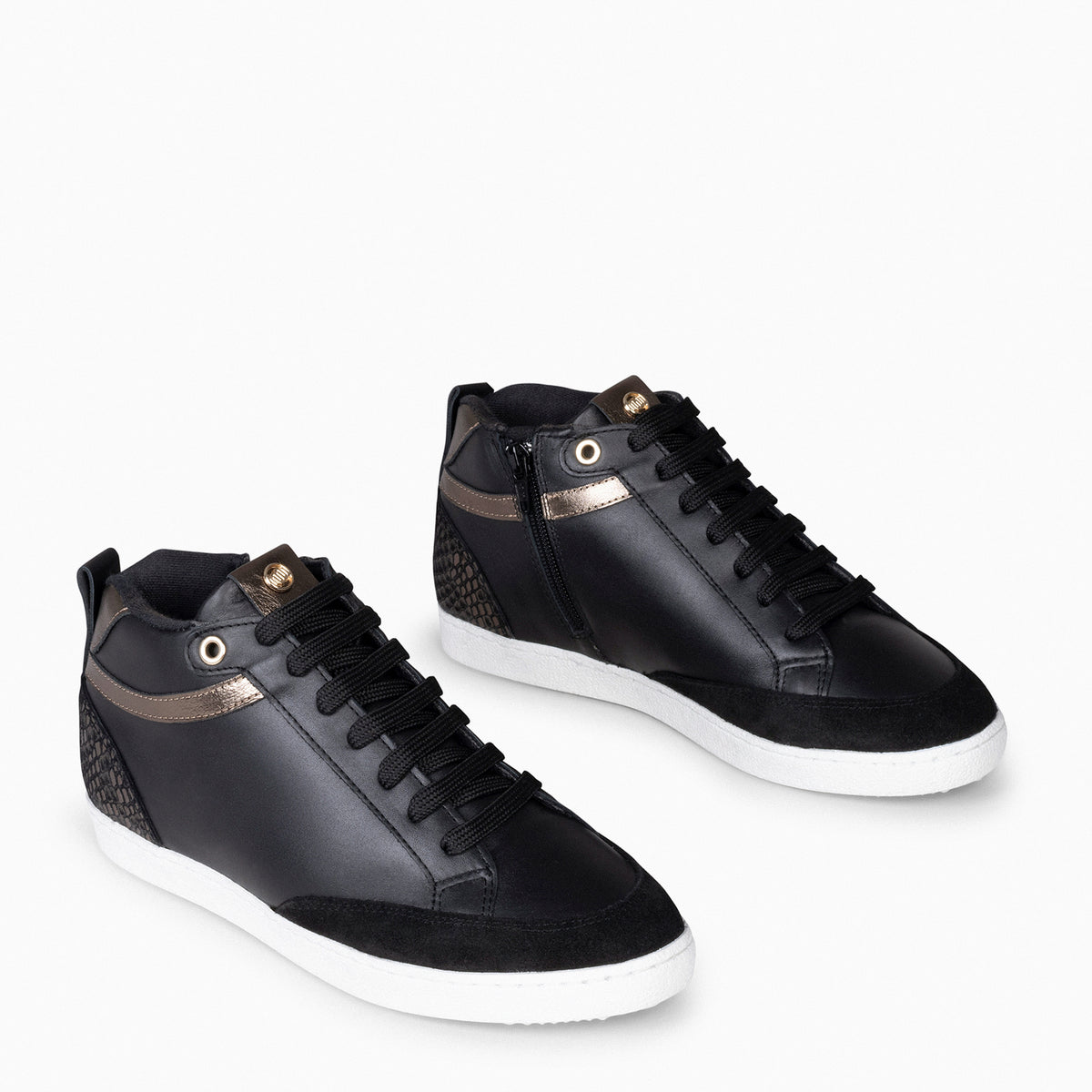 RACHEL – BLACK Women wedge sneakers