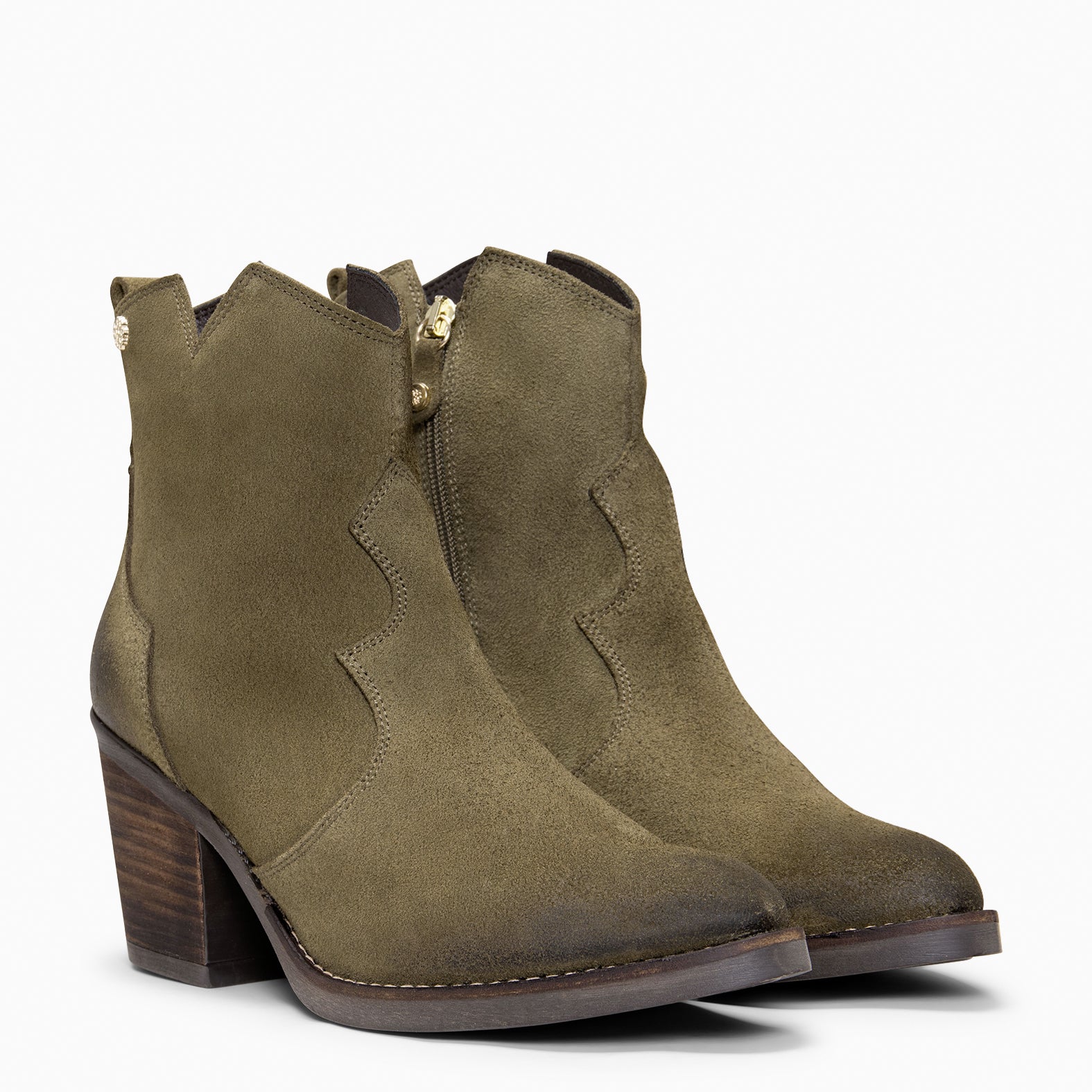 BEDFORD – Botines cowboy con tacón KAQUI