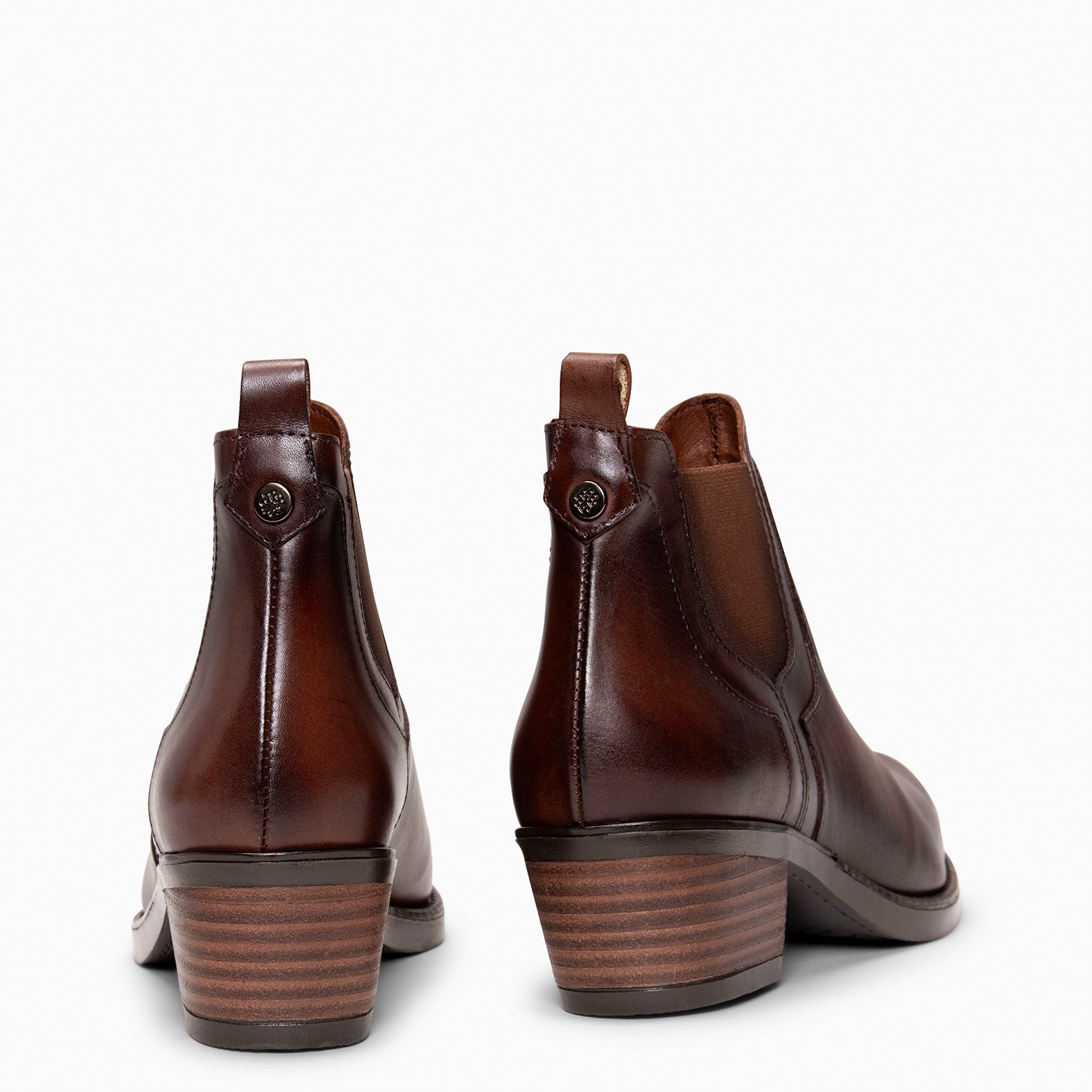 BILLY - Botines de tacón tipo Chelsea MARRON