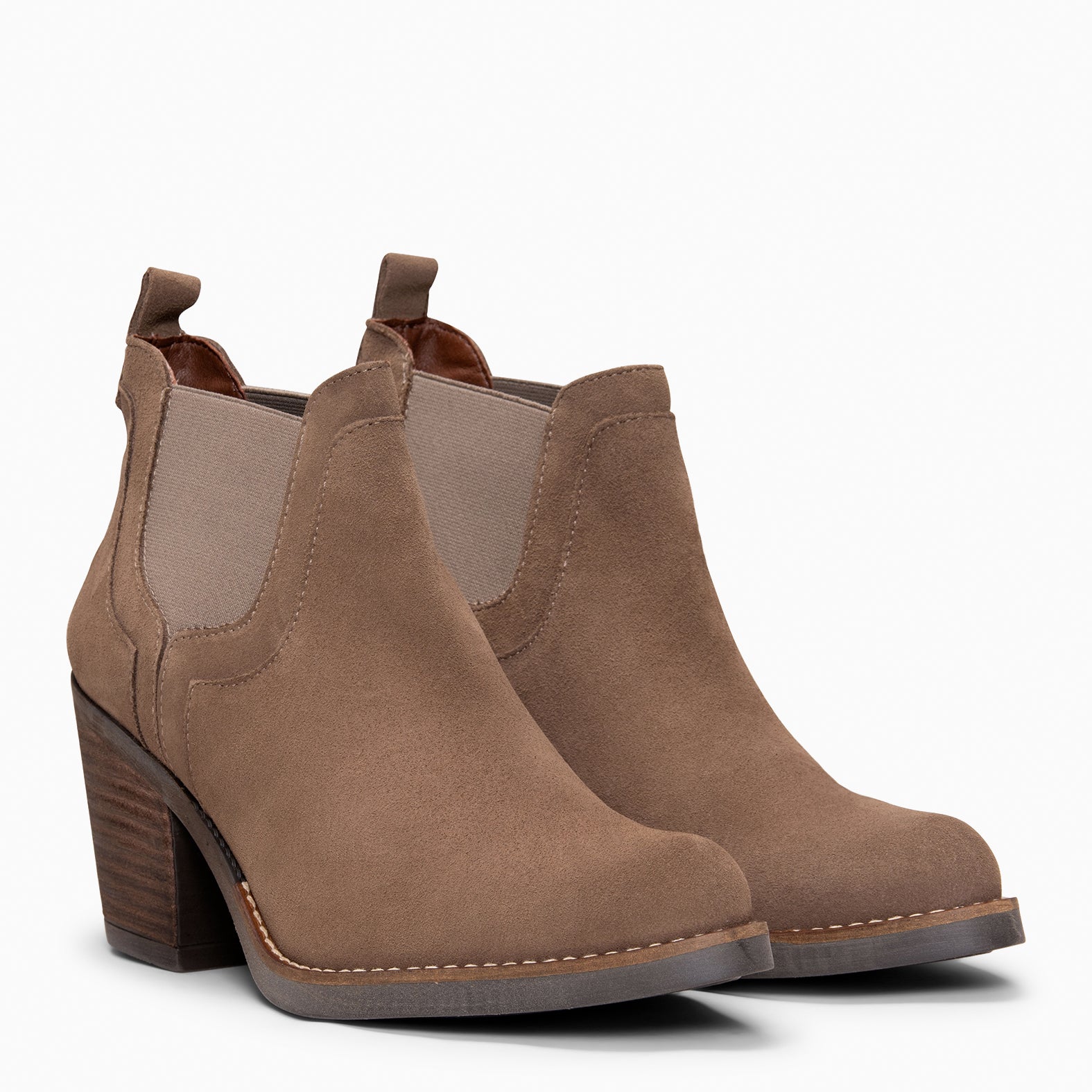 CASSIDY - Botines de tacón alto tipo Chelsea TAUPE