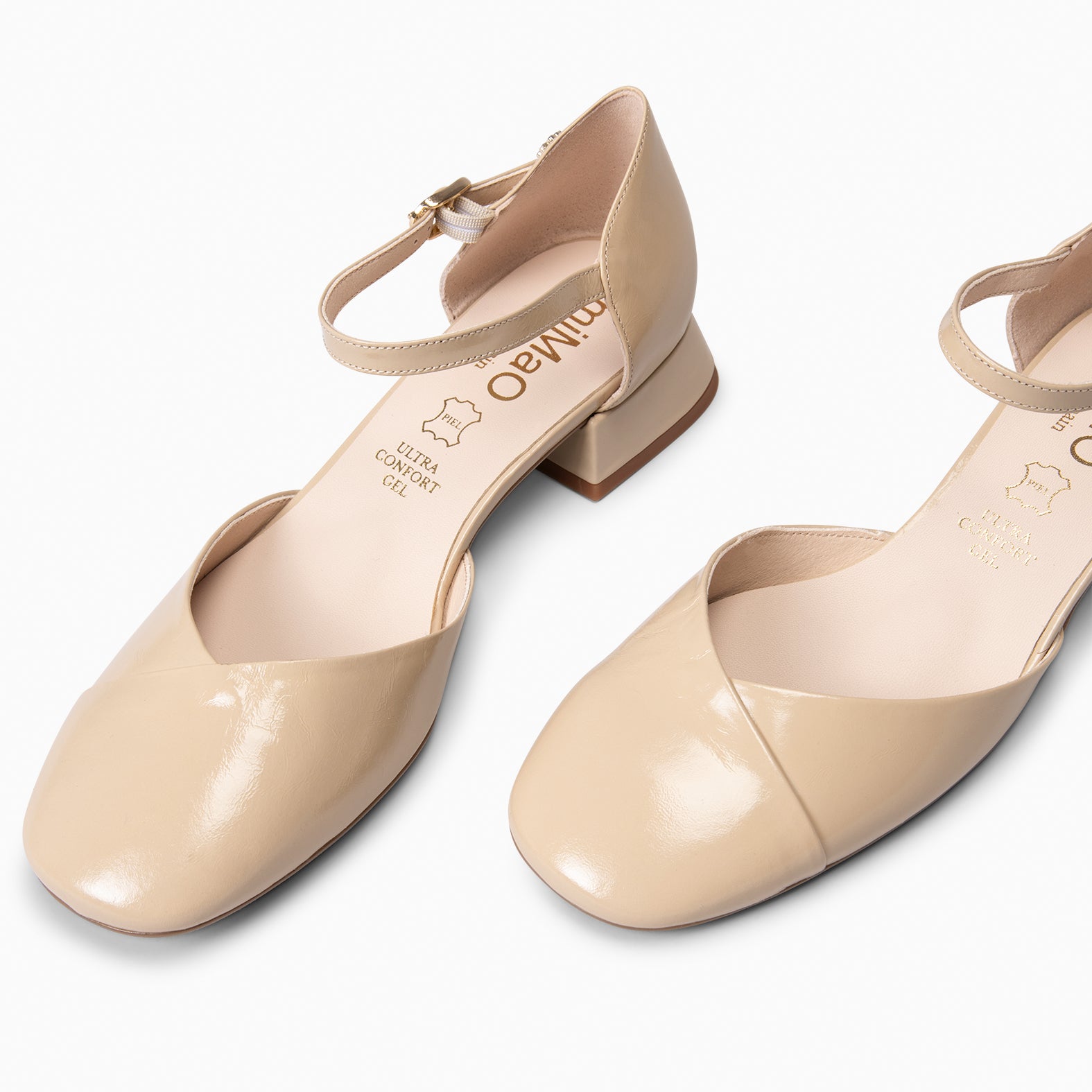ELIMY - BEIGE LOW-HEELED SHOES