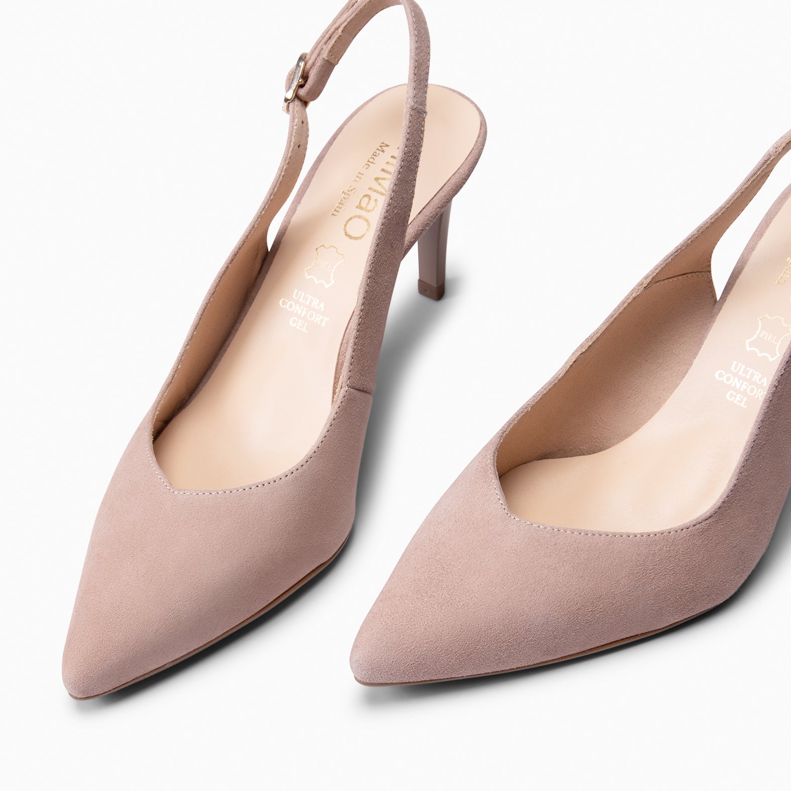 CANDELA - ZAPATOS ELEGANTES DESTALONADOS NUDE