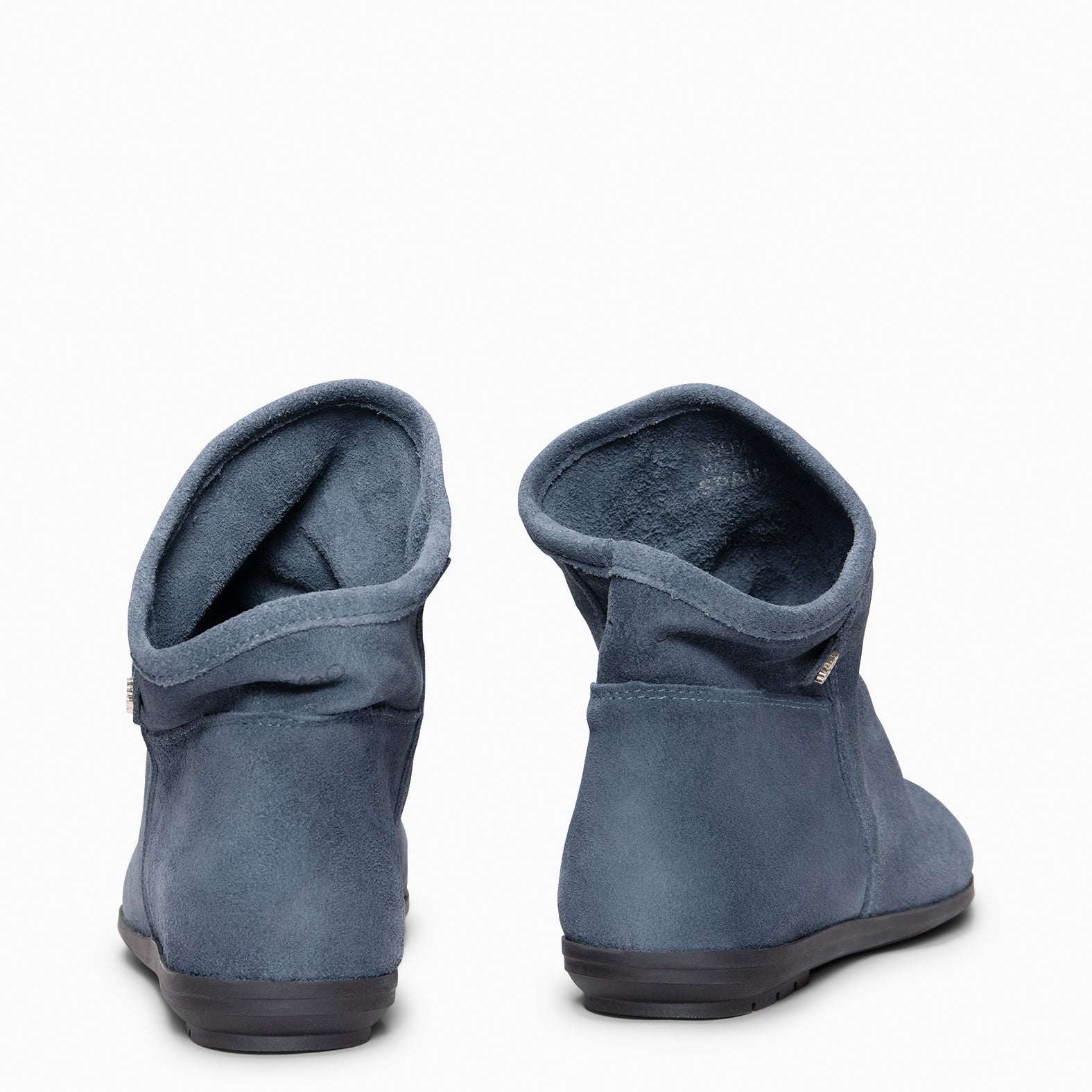 CHESS - Bottines à tige plissée en daim hydrofuge BLEU