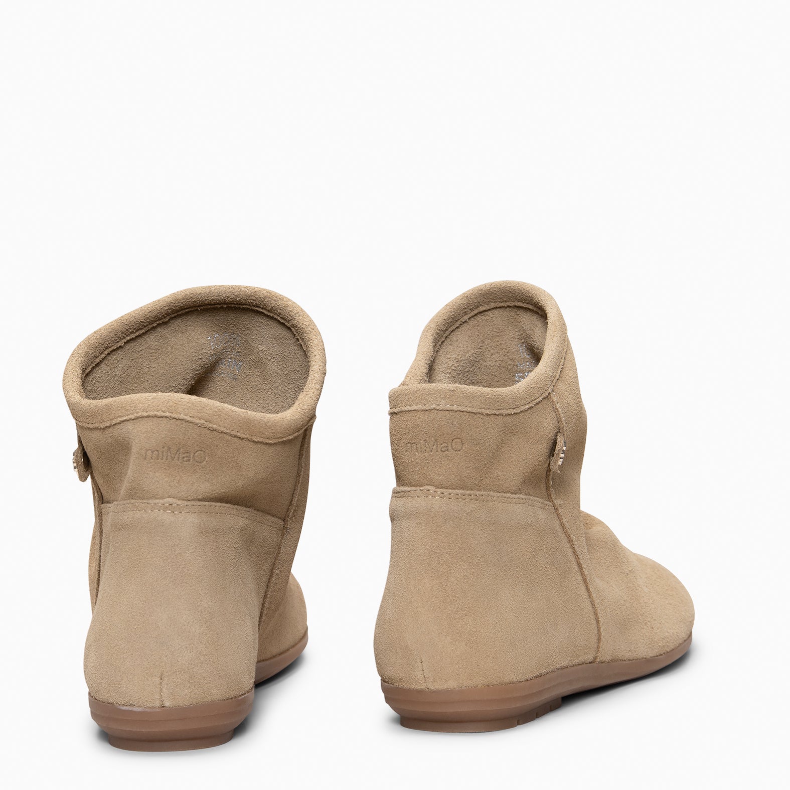 CHESS - Botines de ante con caña fruncida BEIGE