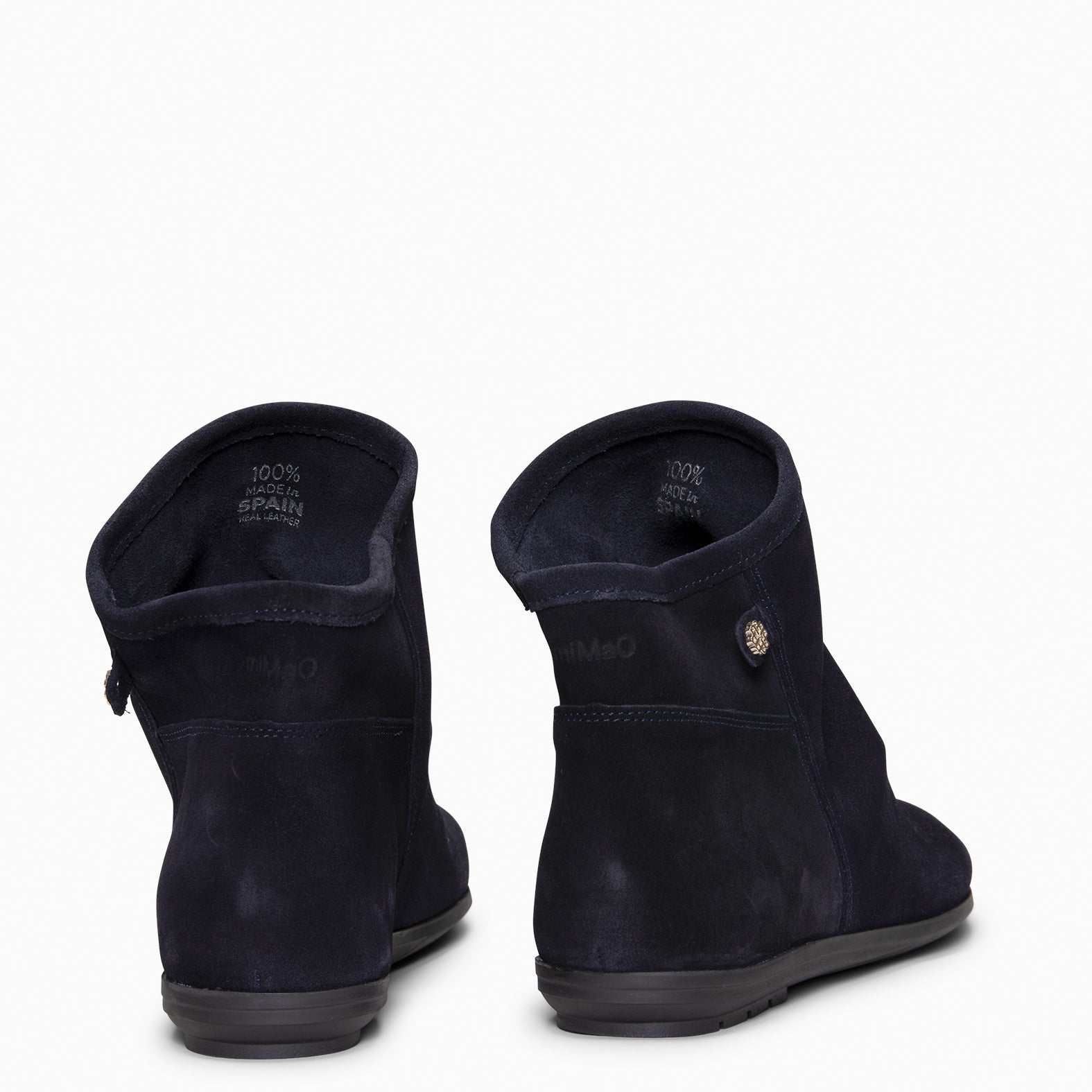 CHESS - Botines de ante con caña fruncida MARINO