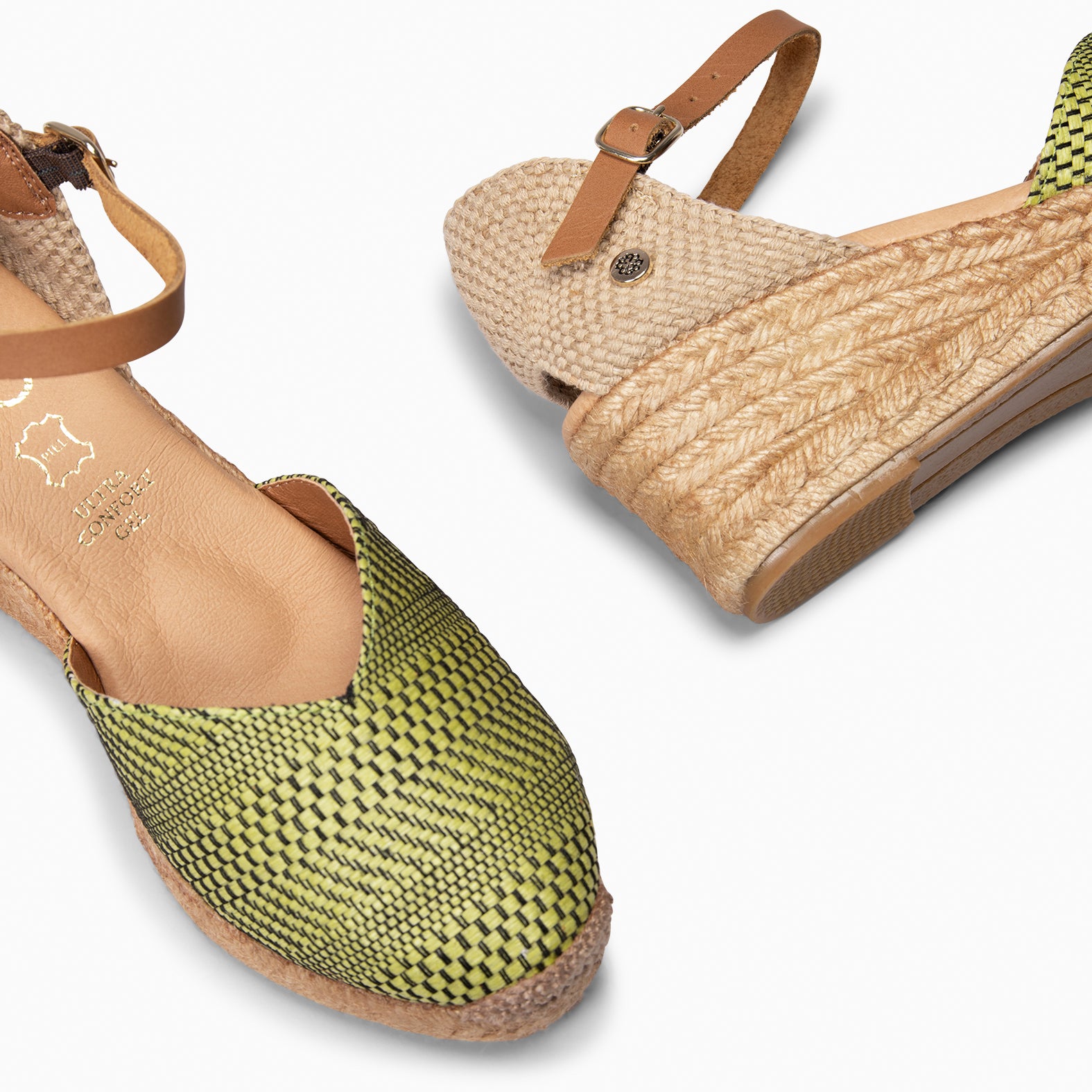 JAVEA - PISTACHIO GREEN RAFFIA ESPADRILLES