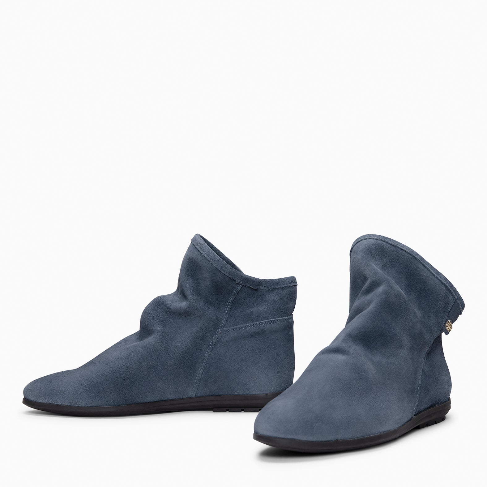 CHESS - Bottines à tige plissée en daim hydrofuge BLEU