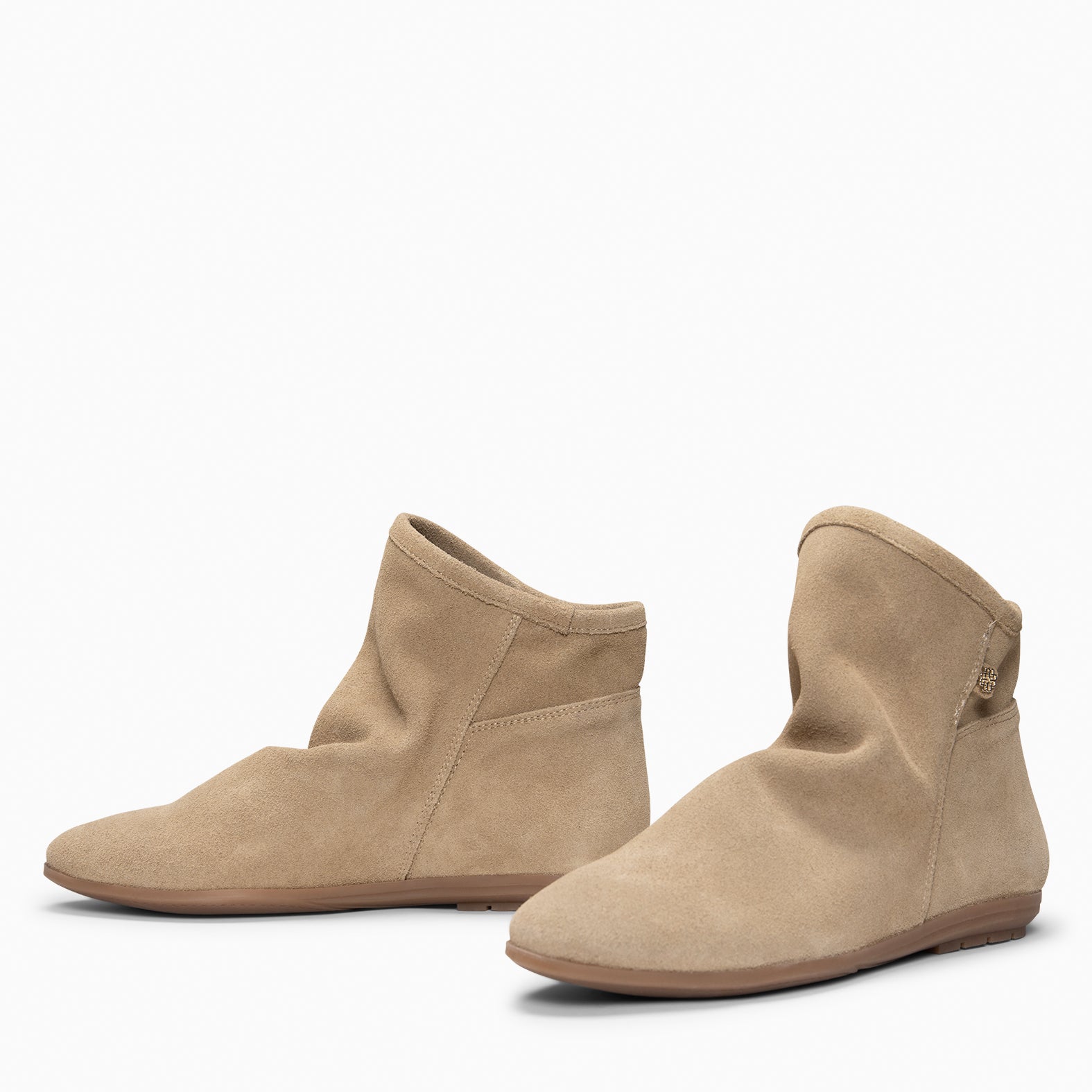 CHESS - Botines de ante con caña fruncida BEIGE