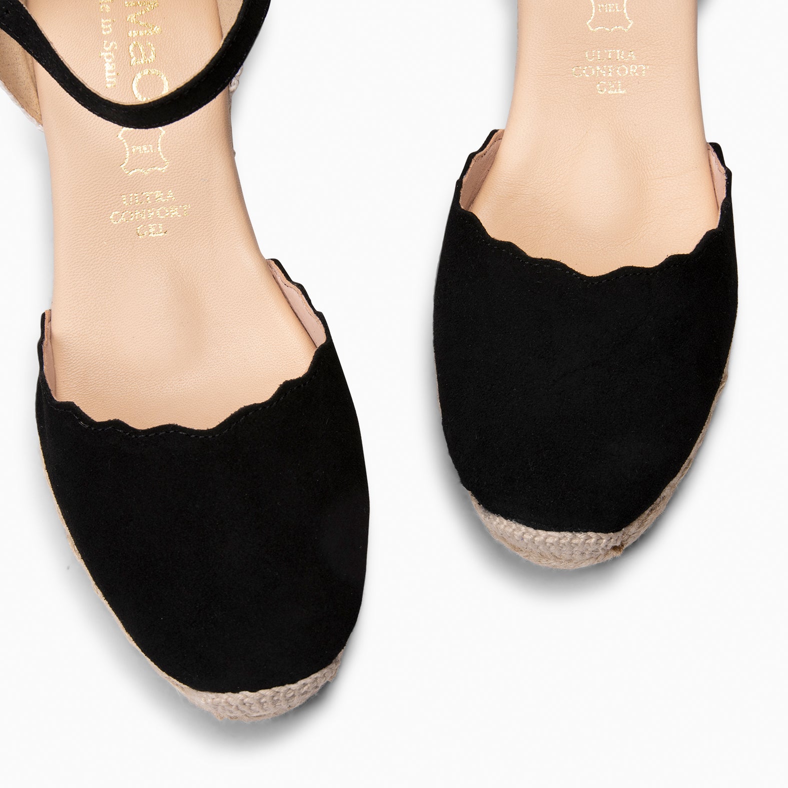 MIAMI - BLACK SUEDE WEDGE ESPADRILLE
