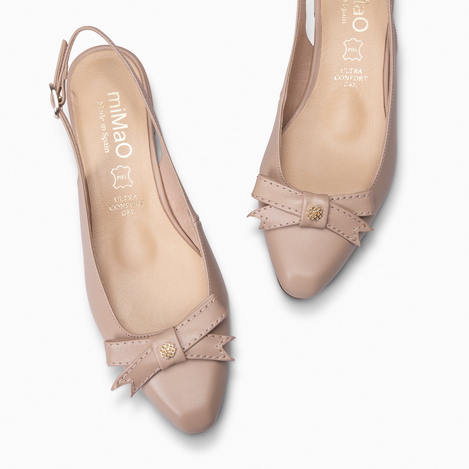 MARTA - CAMEL SLING BACK WITH BOW