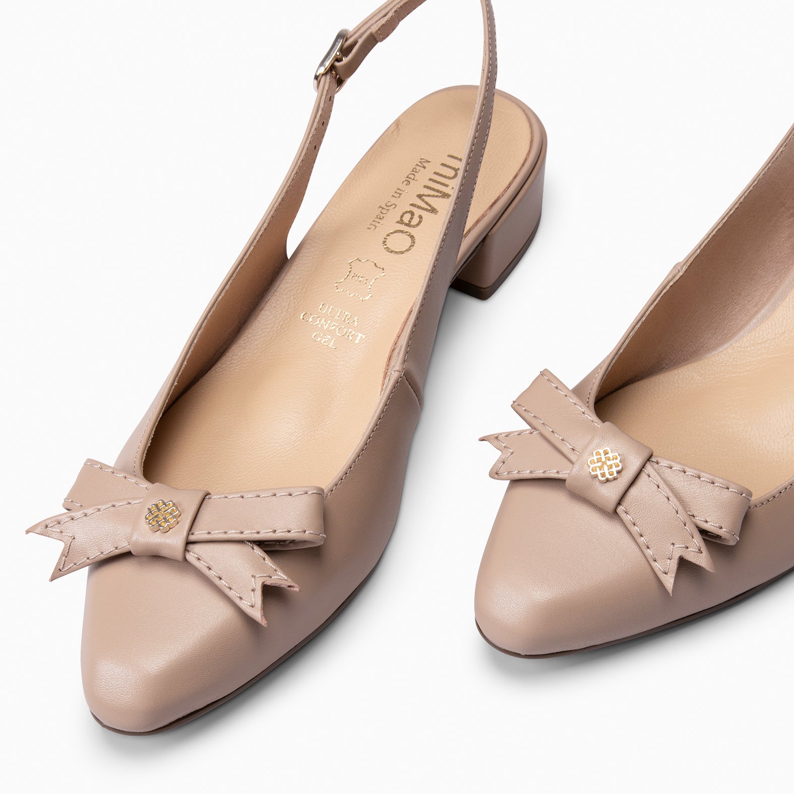 MARTA - CAMEL SLING BACK WITH BOW