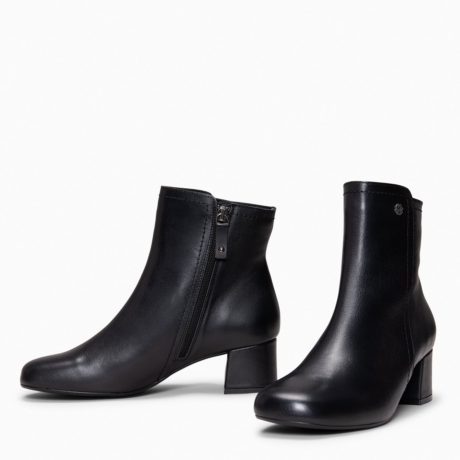 COLMAR - Botines elegantes de piel NEGRO NAPA