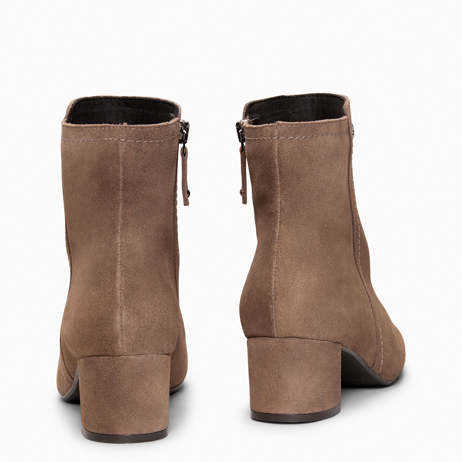 COLMAR - Botines elegantes de piel TAUPE