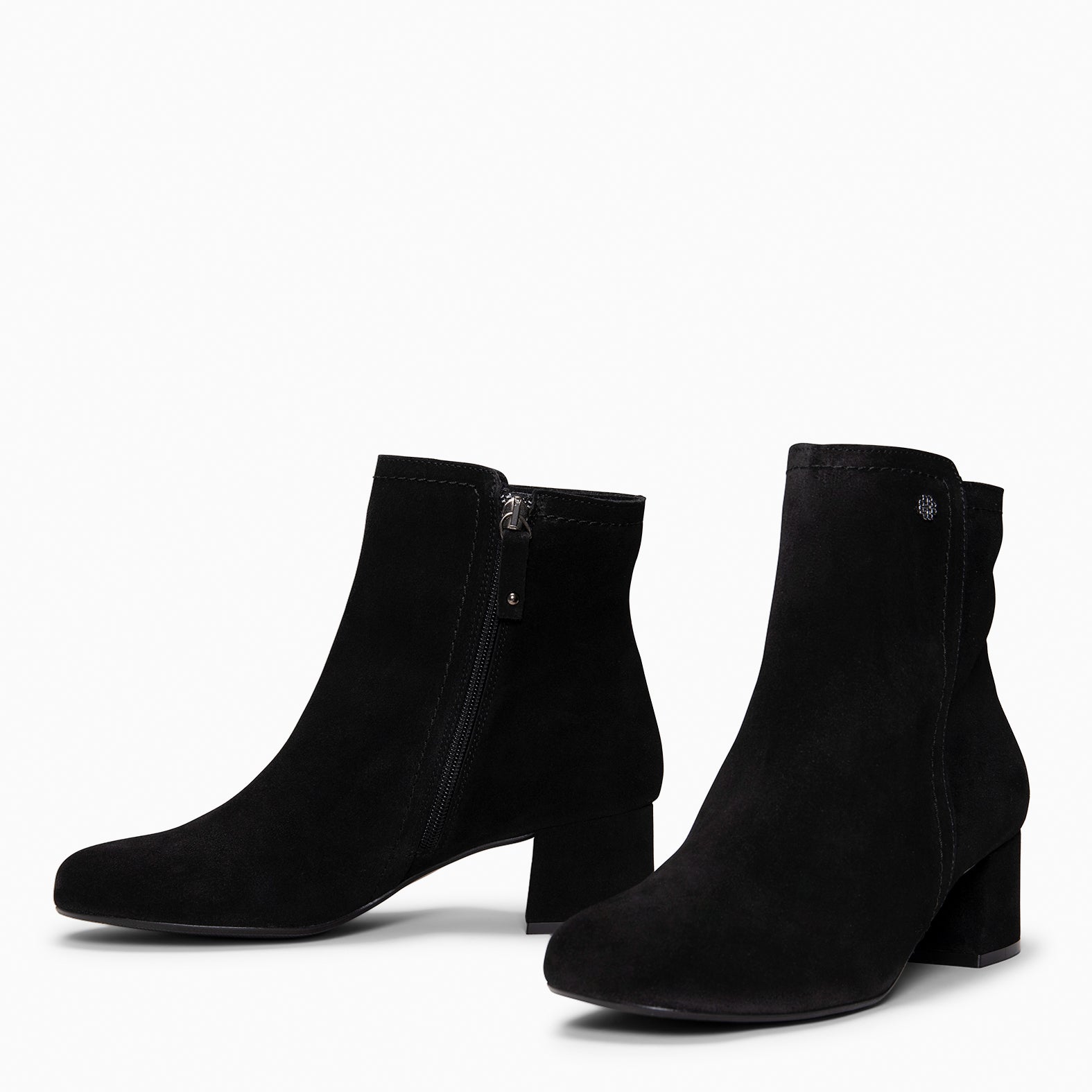 COLMAR - Botines elegantes de piel NEGRO