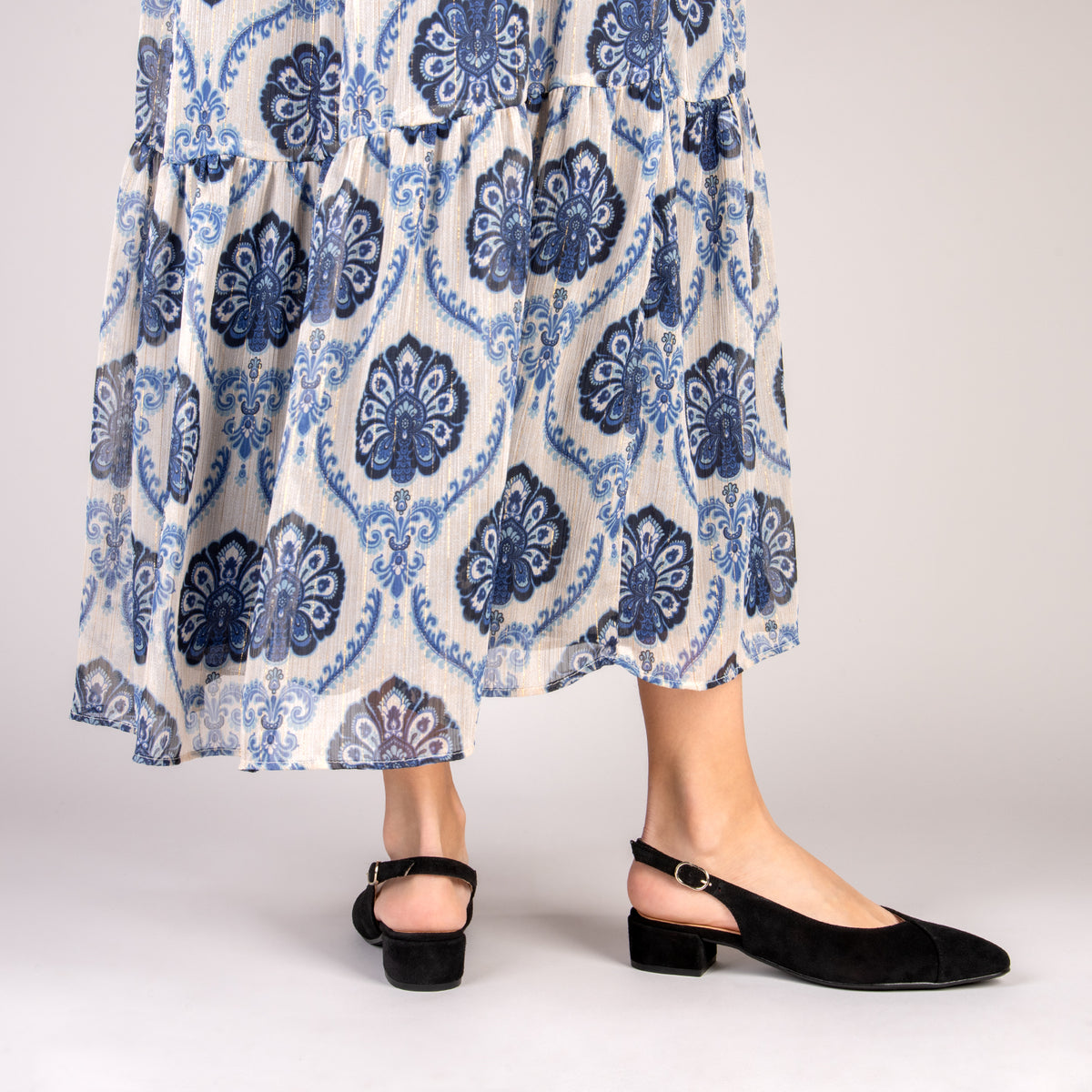 MARTINA – Slingbacks en cuir NOIR