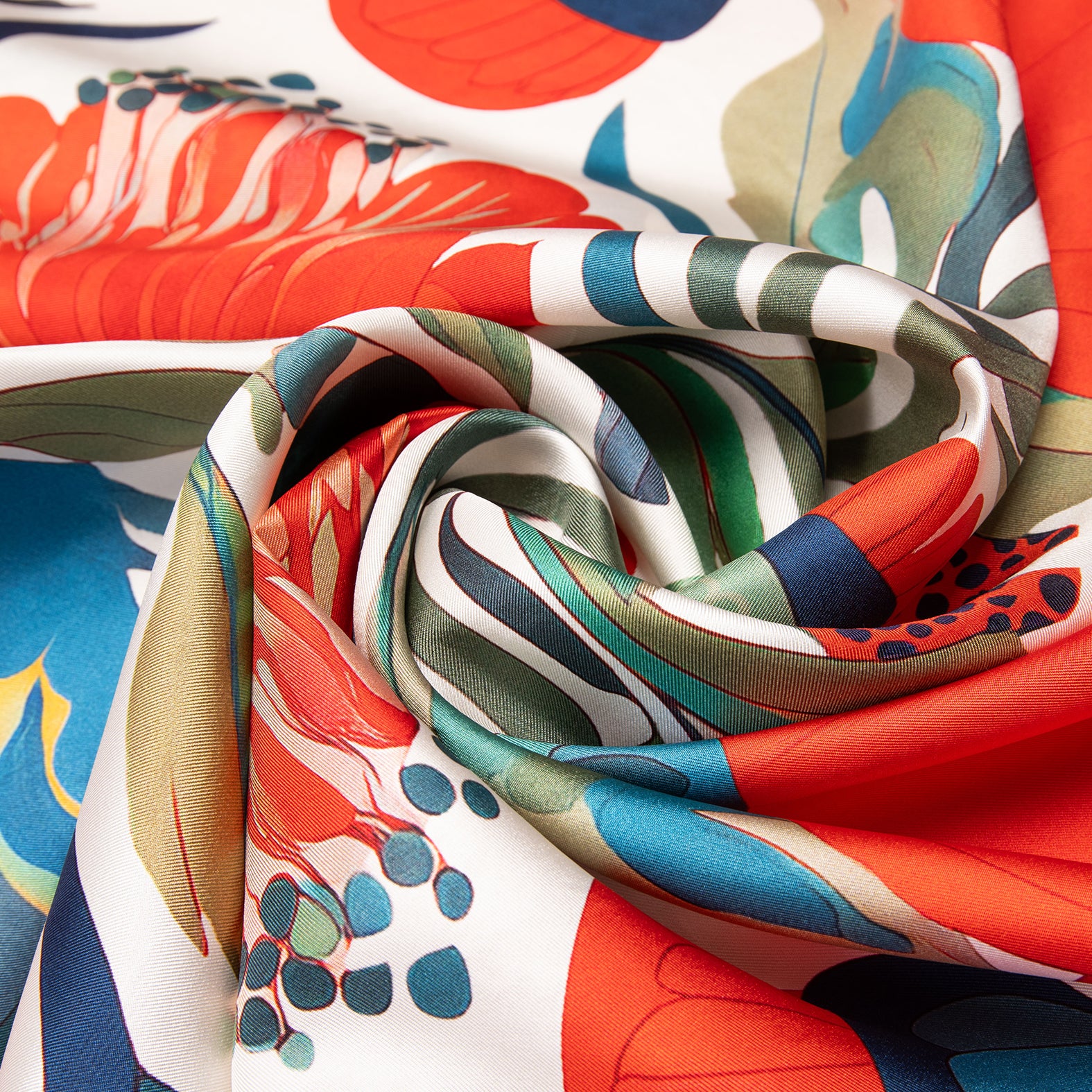 FLORALIA - Lenço 100% seda natural