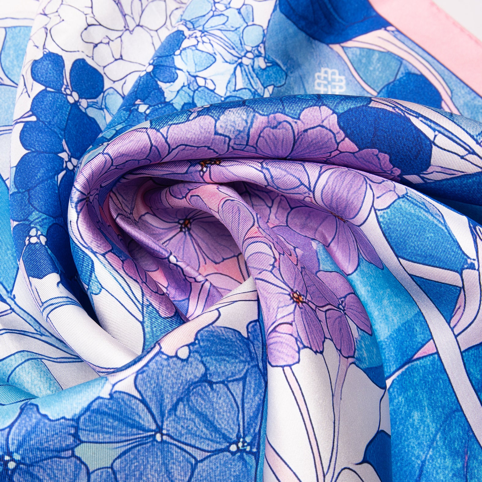 HORTENSE - Lenço 100% seda natural