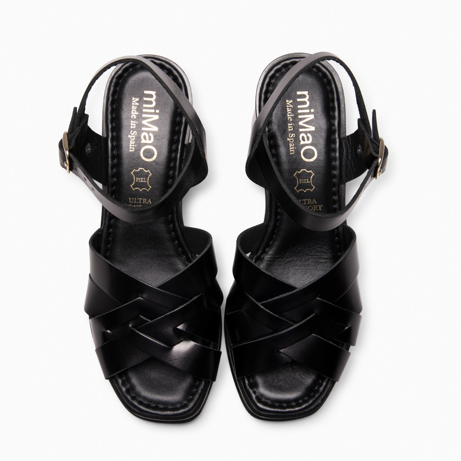 SAMOA - Sandalia casual de tacón ancho NEGRO