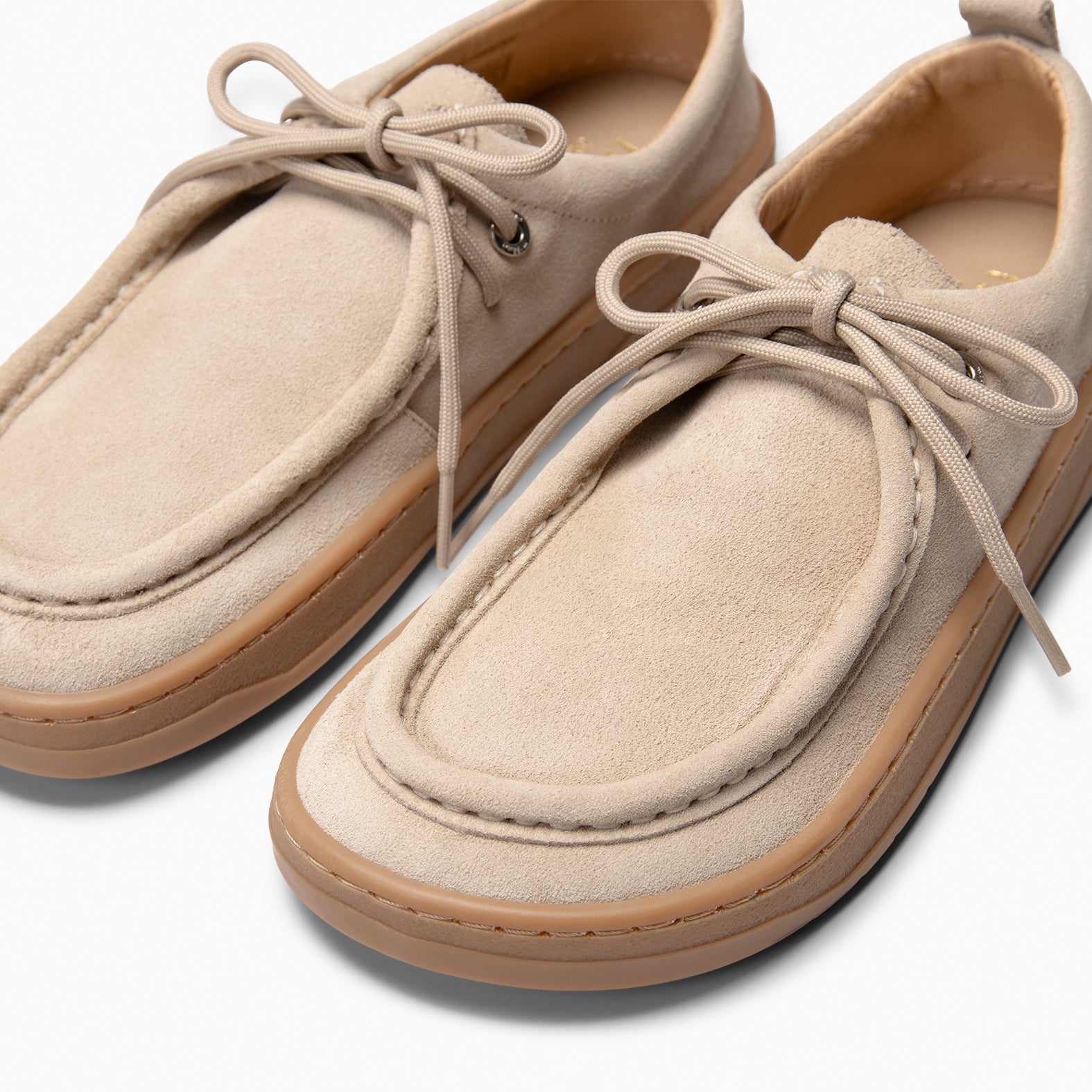 NIMBO - BEIGE Baresoft lace-up loafers