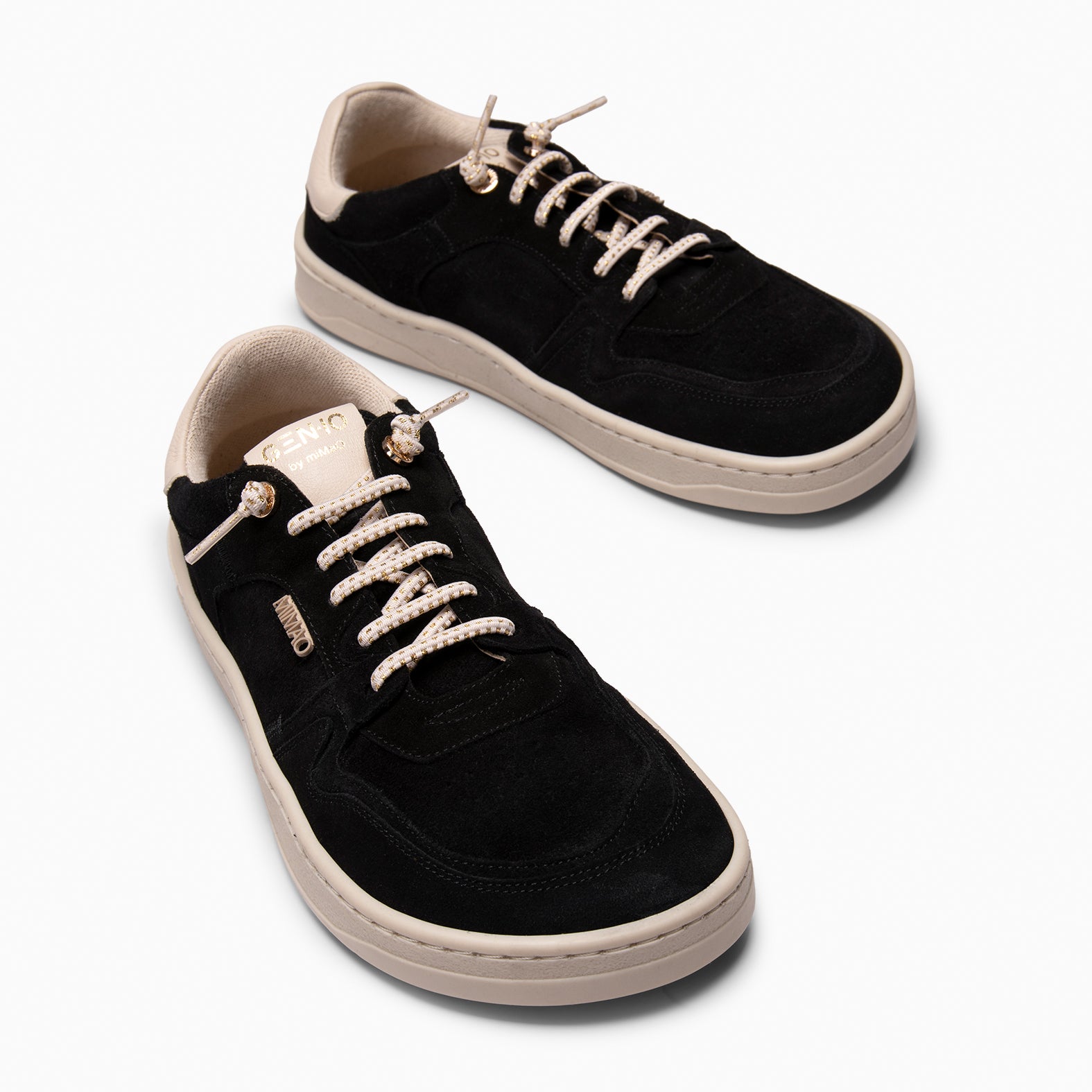 GENIUS - BIEGE and BLACK Baresoft sneaker