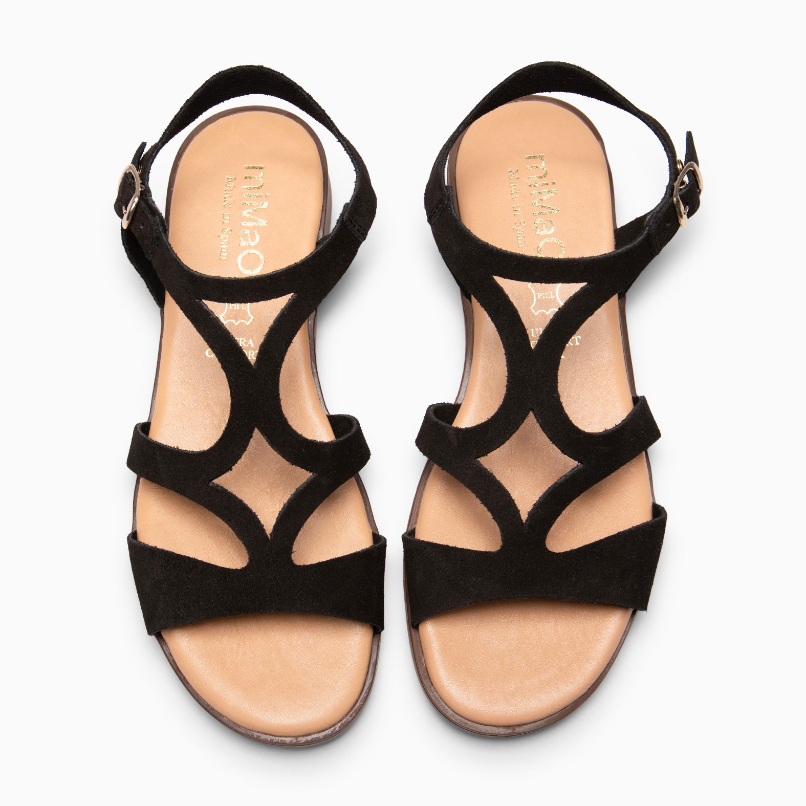 BAMBOO - BLACK FLAT SANDALS