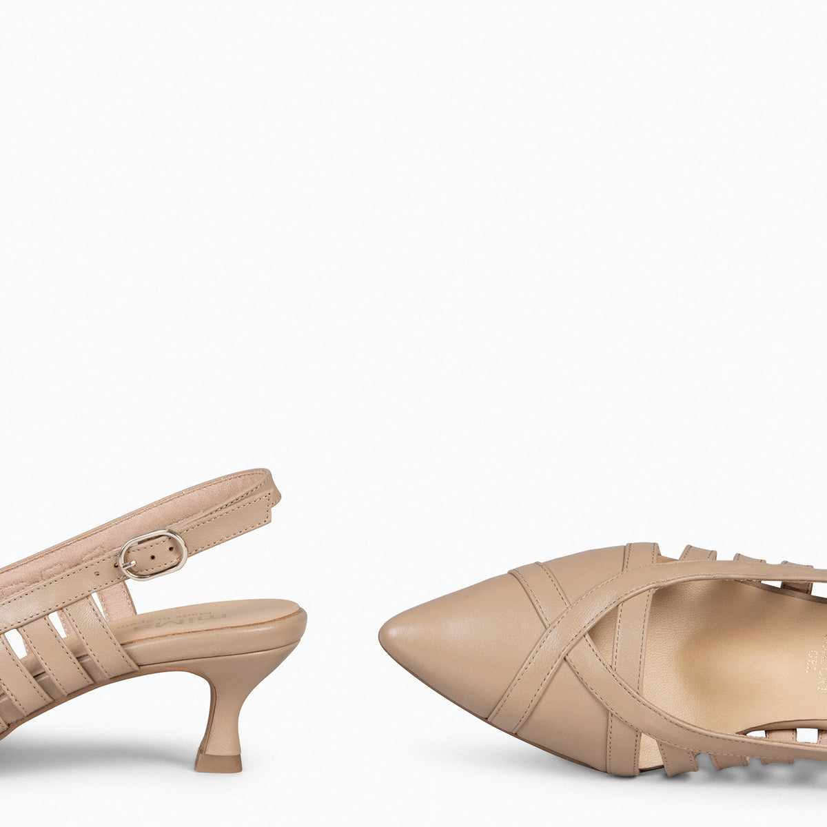 JADE - Zapato tacón Kitten TAUPE