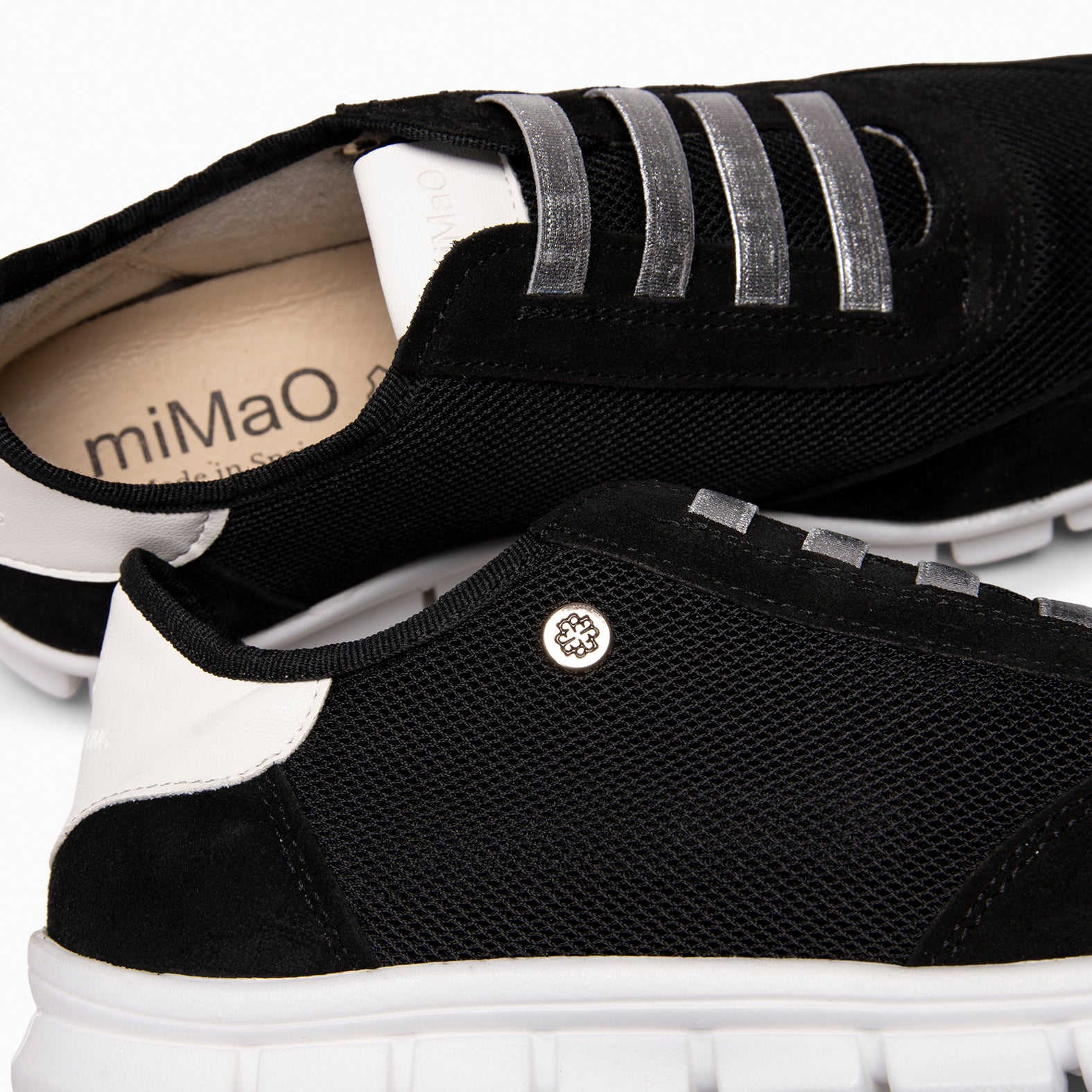 FÜSION 01 - Zapatillas para mujer multi-material NEGRO