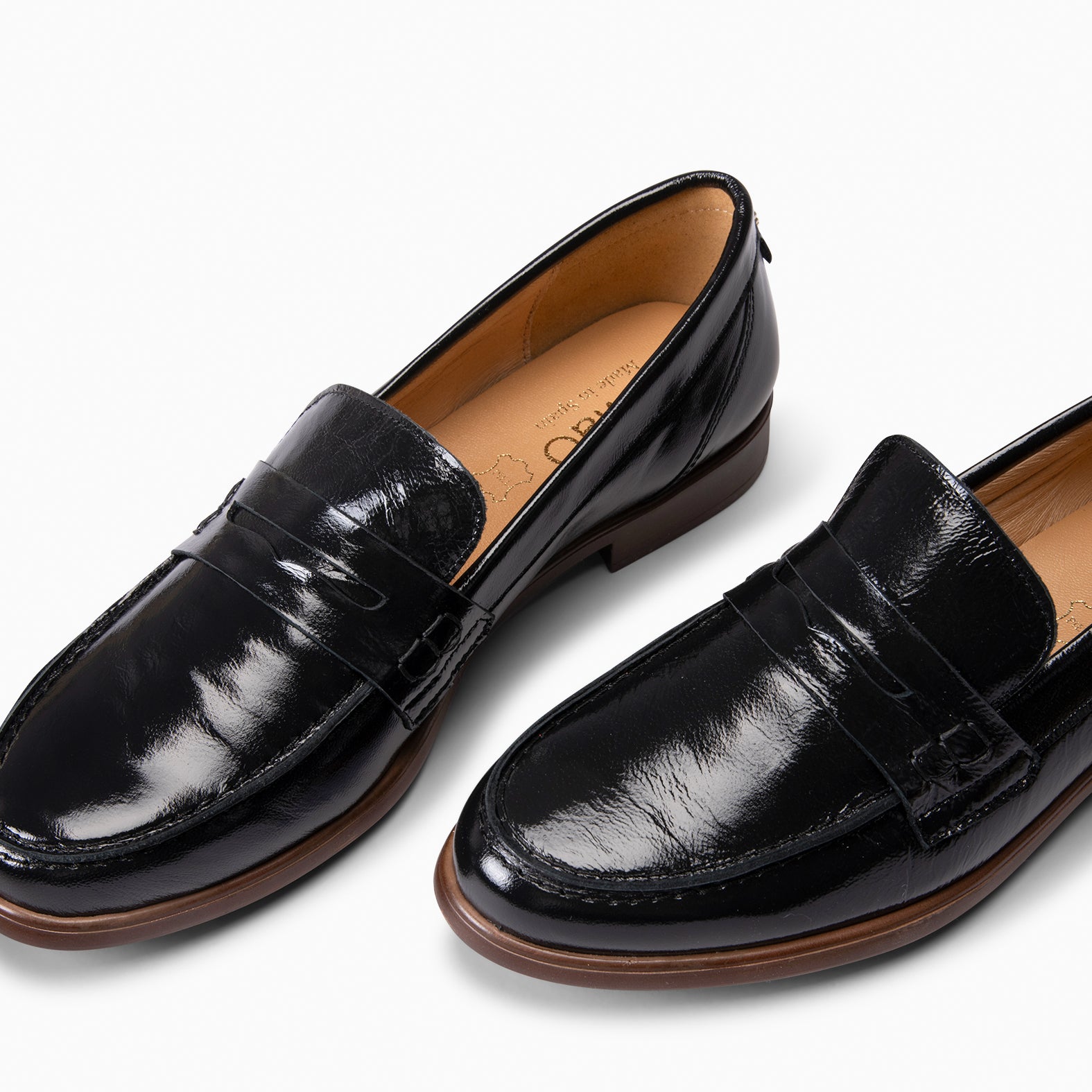 ABBY - Mocassins pour femme en cuir NOIR