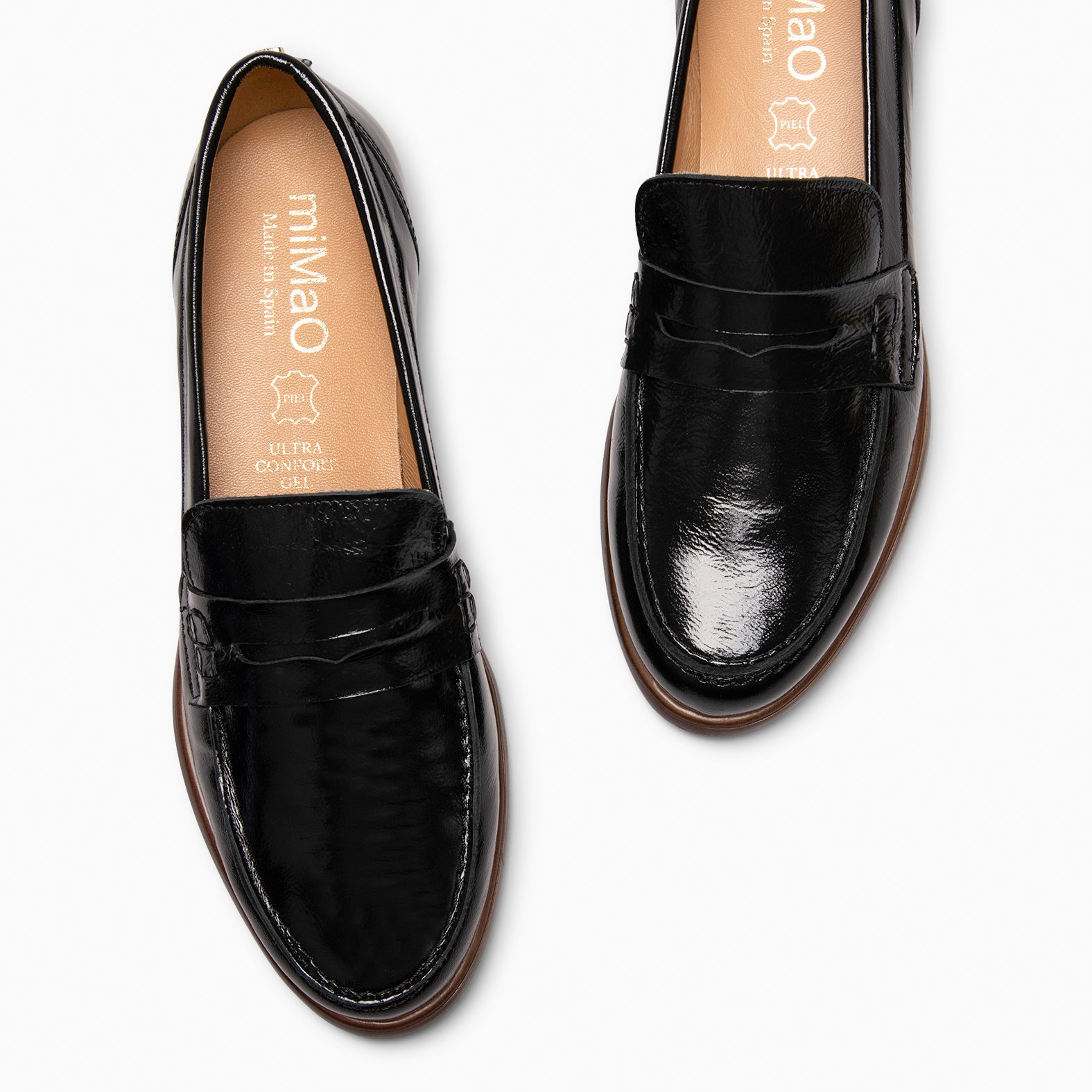 ABBY - Mocassins pour femme en cuir NOIR