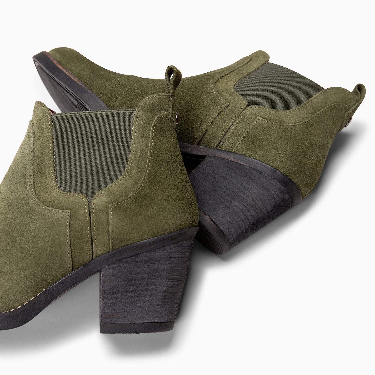 CASSIDY - Botines de tacón alto tipo Chelsea KAQUI