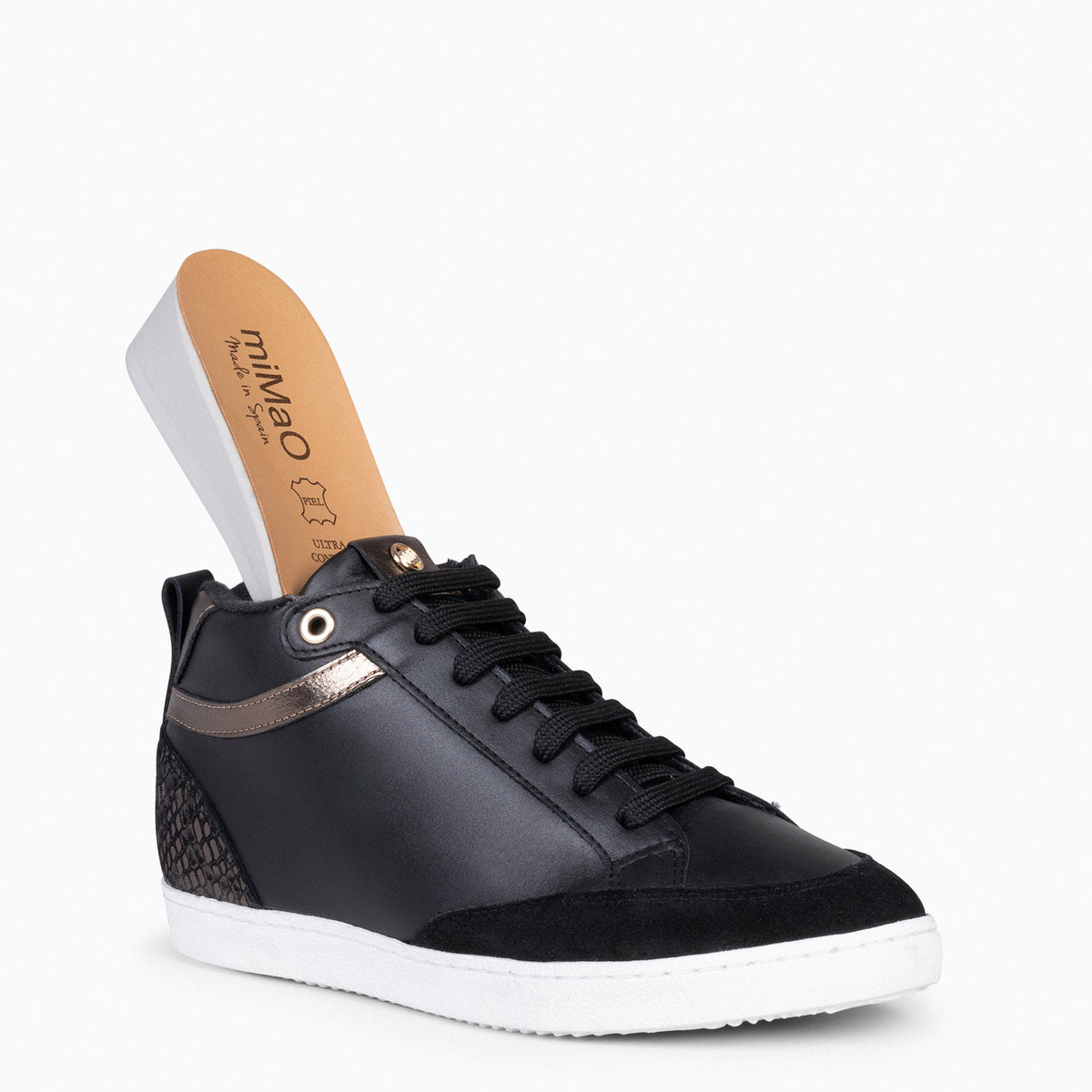 RACHEL – BLACK Women wedge sneakers