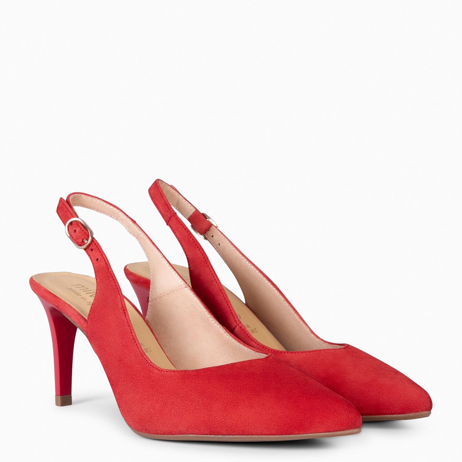CANDELA - ZAPATOS ELEGANTES DESTALONADOS ROJO