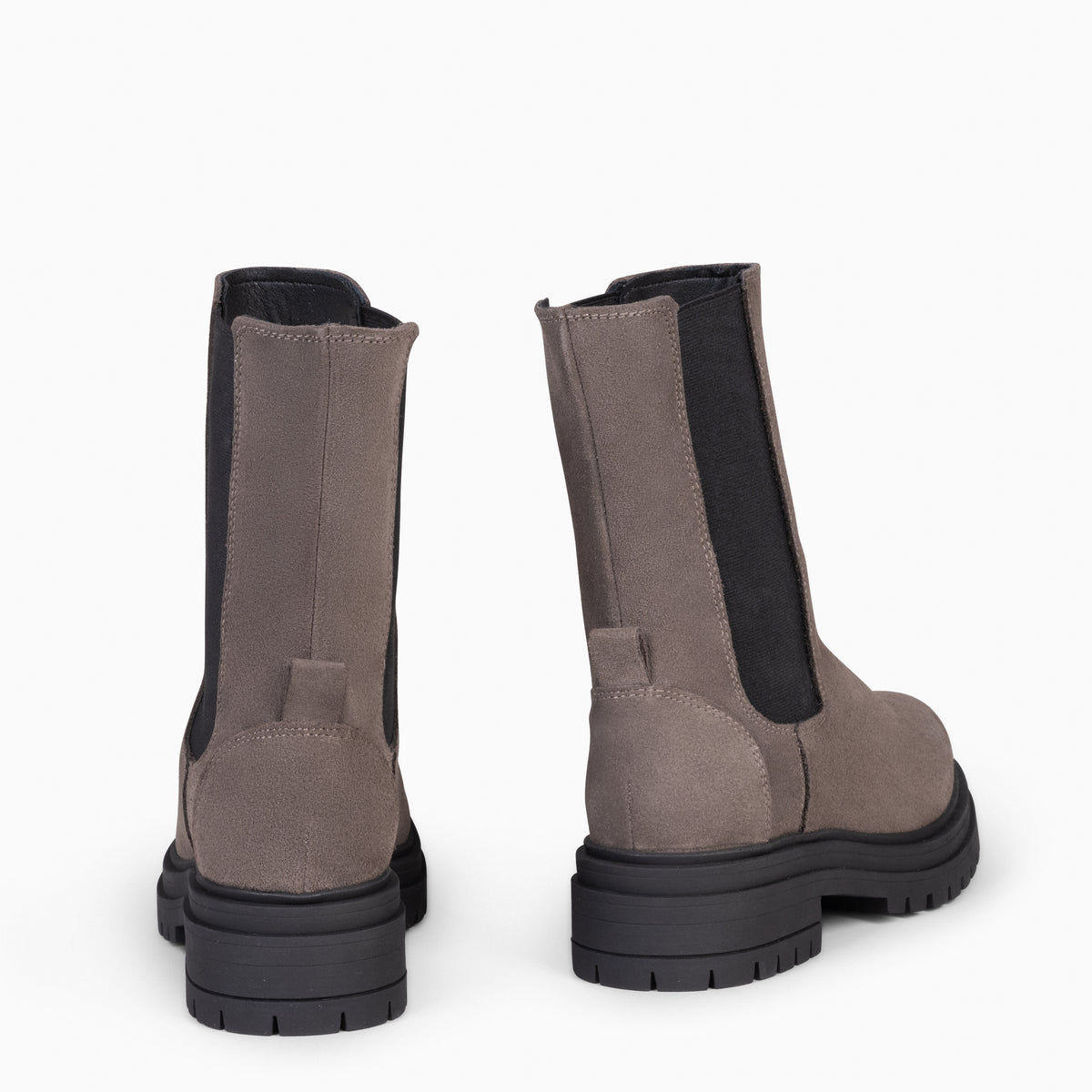 STAMFORD - Botines Chelsea TAUPE con Plataforma Track