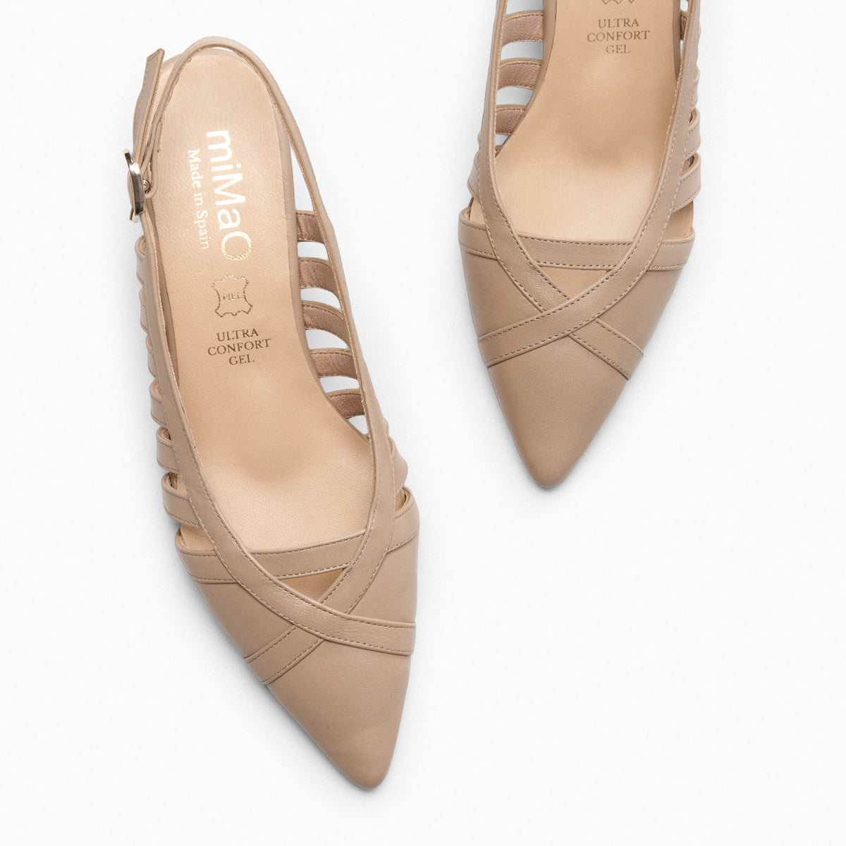 JADE - Zapato tacón Kitten TAUPE
