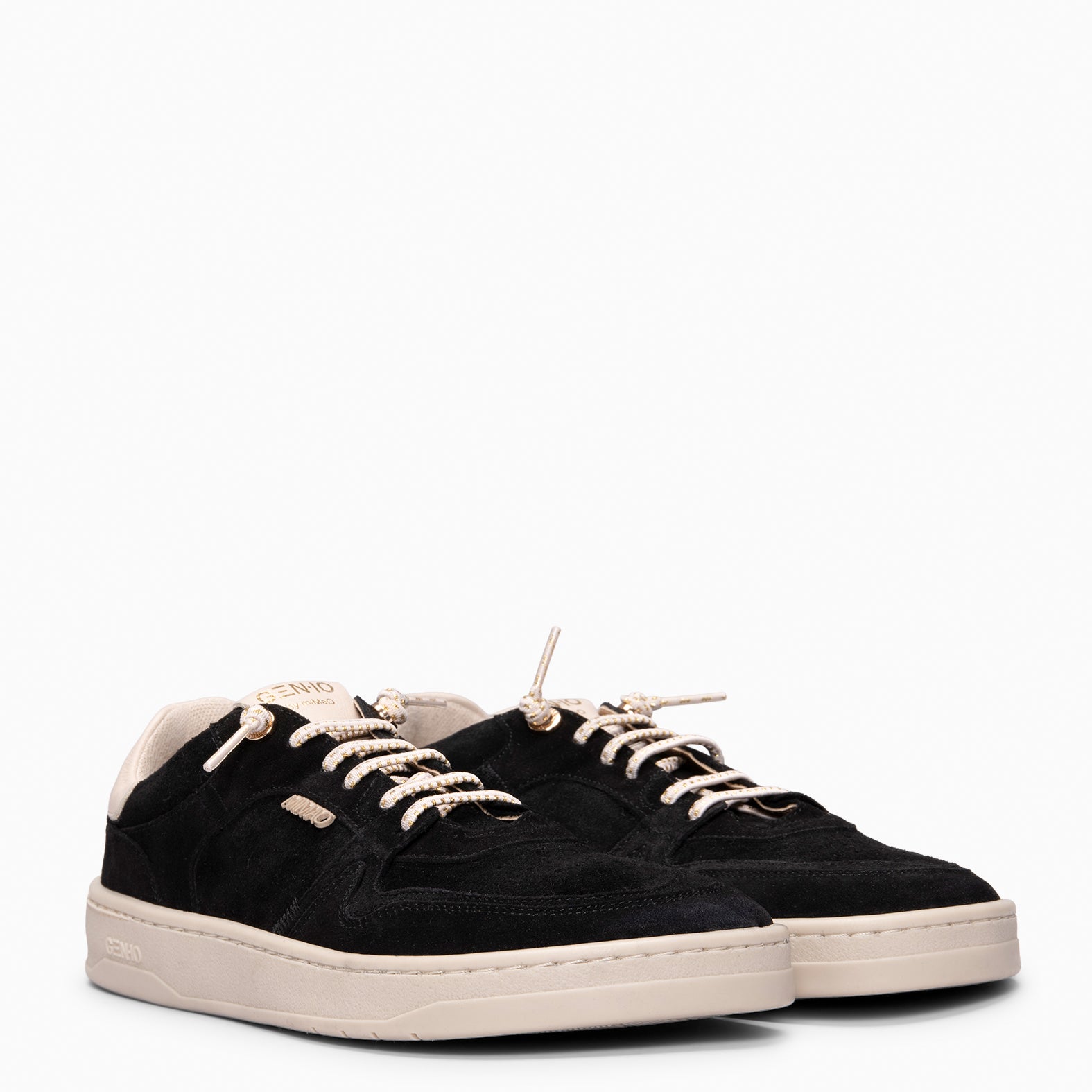 GENIUS - BIEGE and BLACK Baresoft sneaker